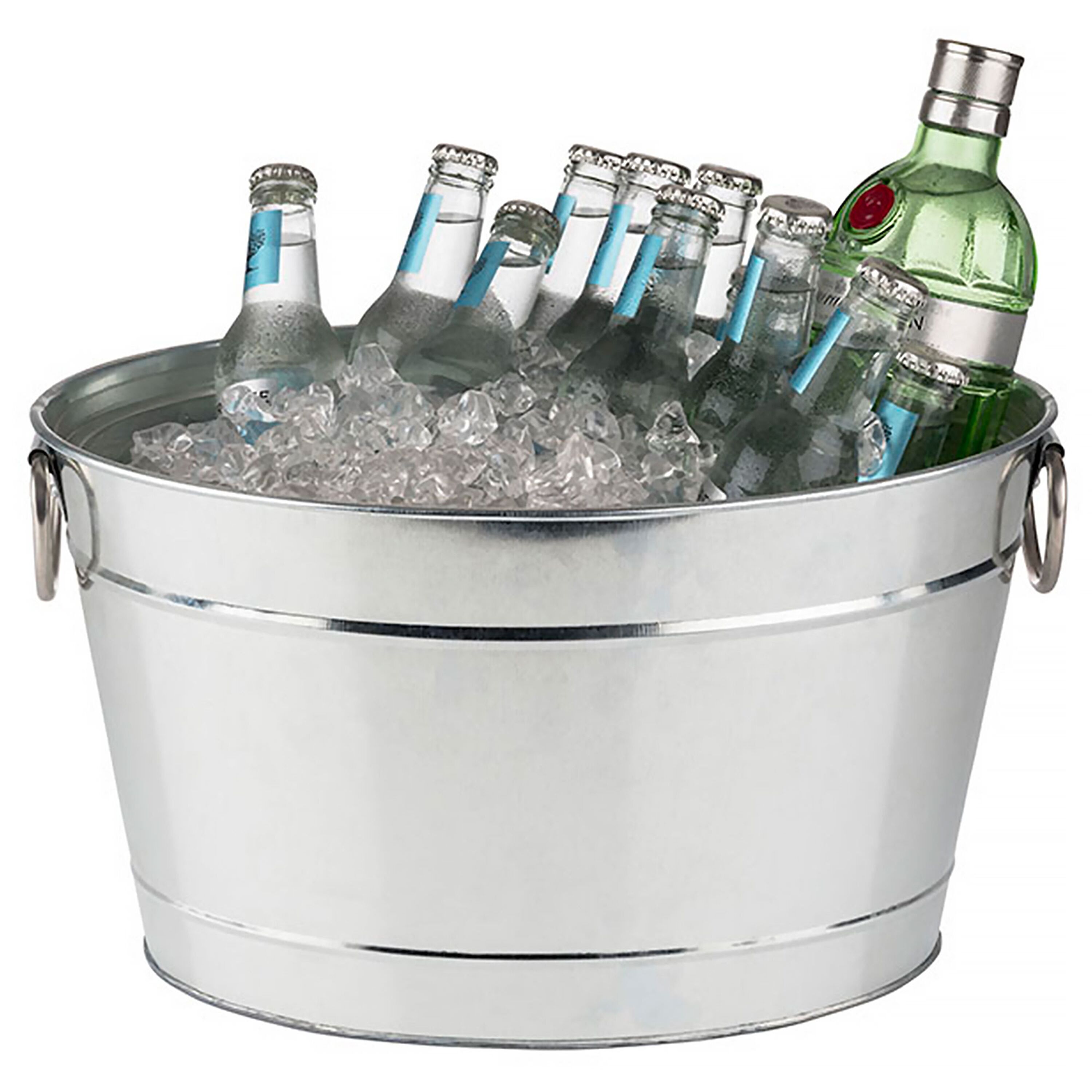 Vasque à bouteilles - TIN - Métal galvanisé - 11 litres - Hauteur:210mm - avec bac intérieur plastique