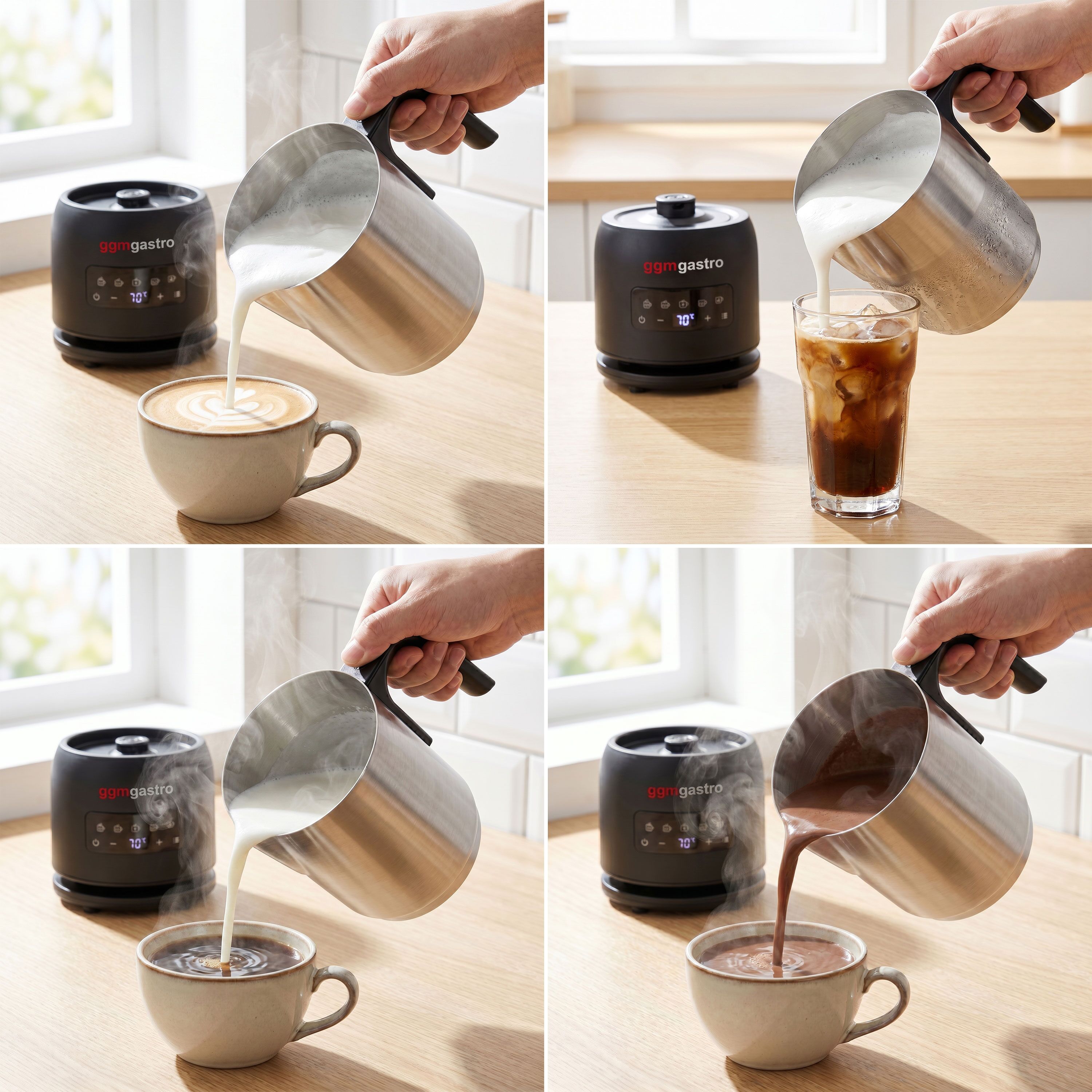 Milchaufschäumer - 300ml - 5 Programme - Touch