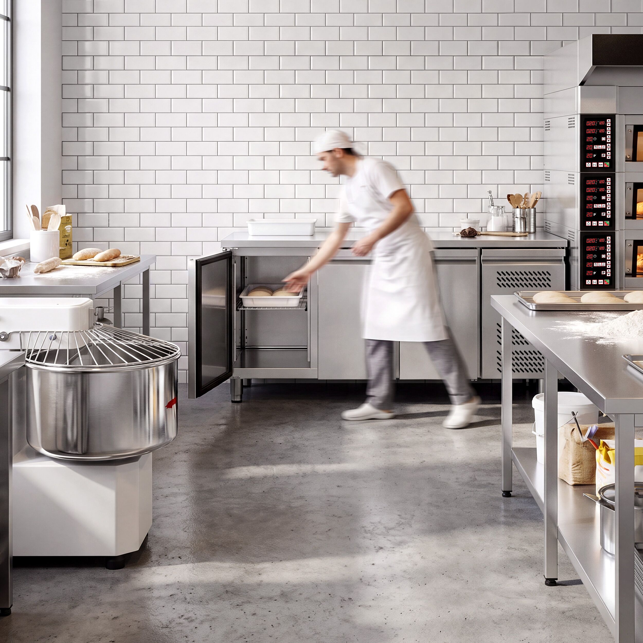 Bakery Counter Fridge ECO - 2020x800mm - with 3 doors - capacity 456 litres