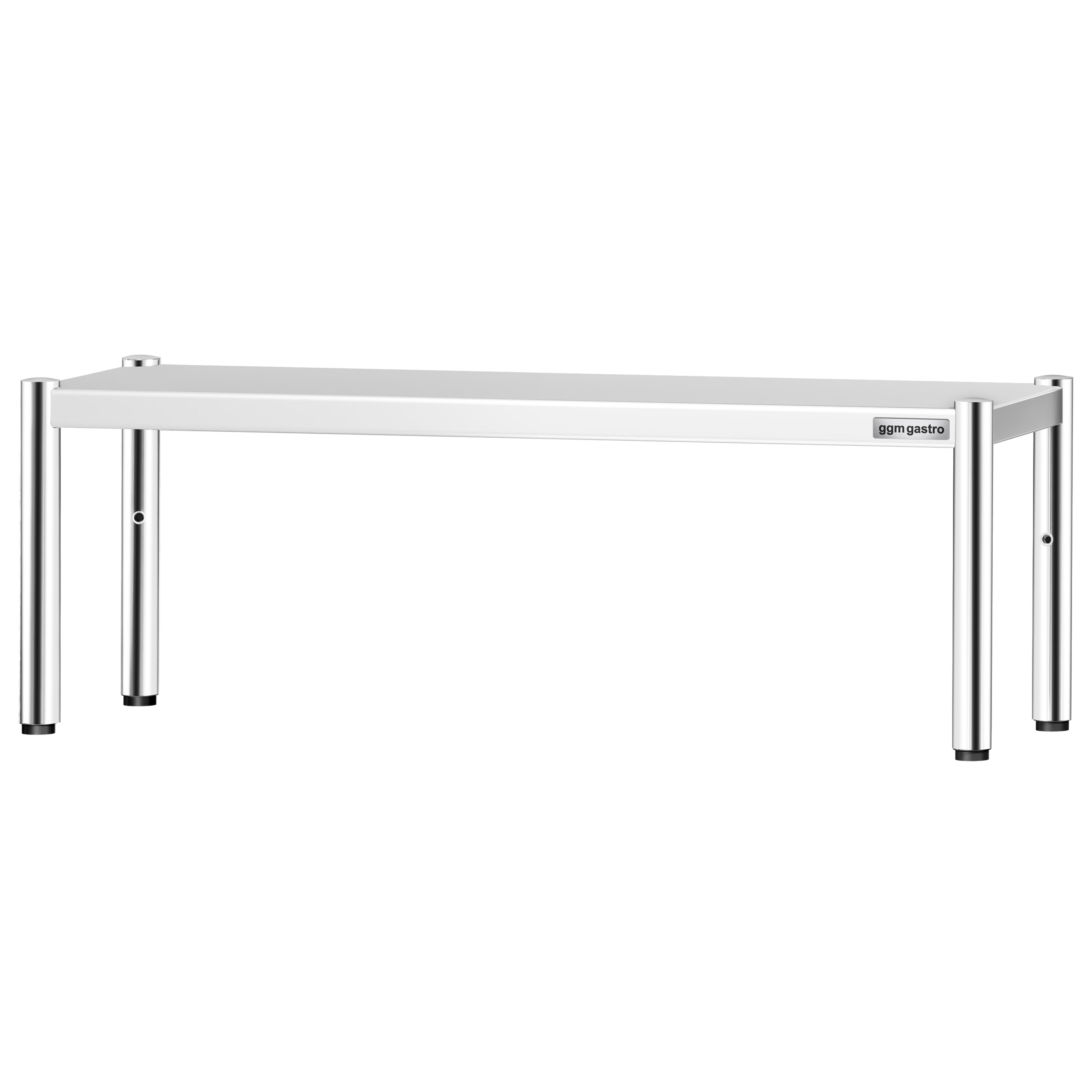 Étagère supérieure en inox – 1 niveau – 1415 × 370 mm – hauteur réglable