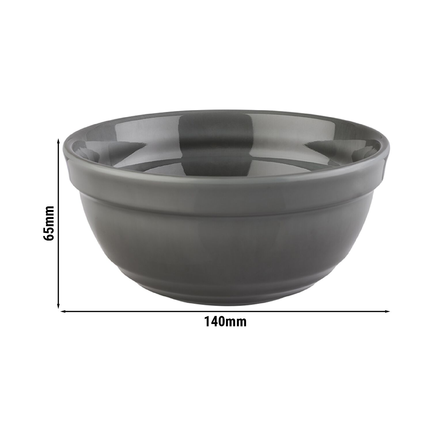 (6 pcs) Coupe - EMMA - Mélamine - 500ml - Ø 140mm - Profondeur : 65mm - Gris