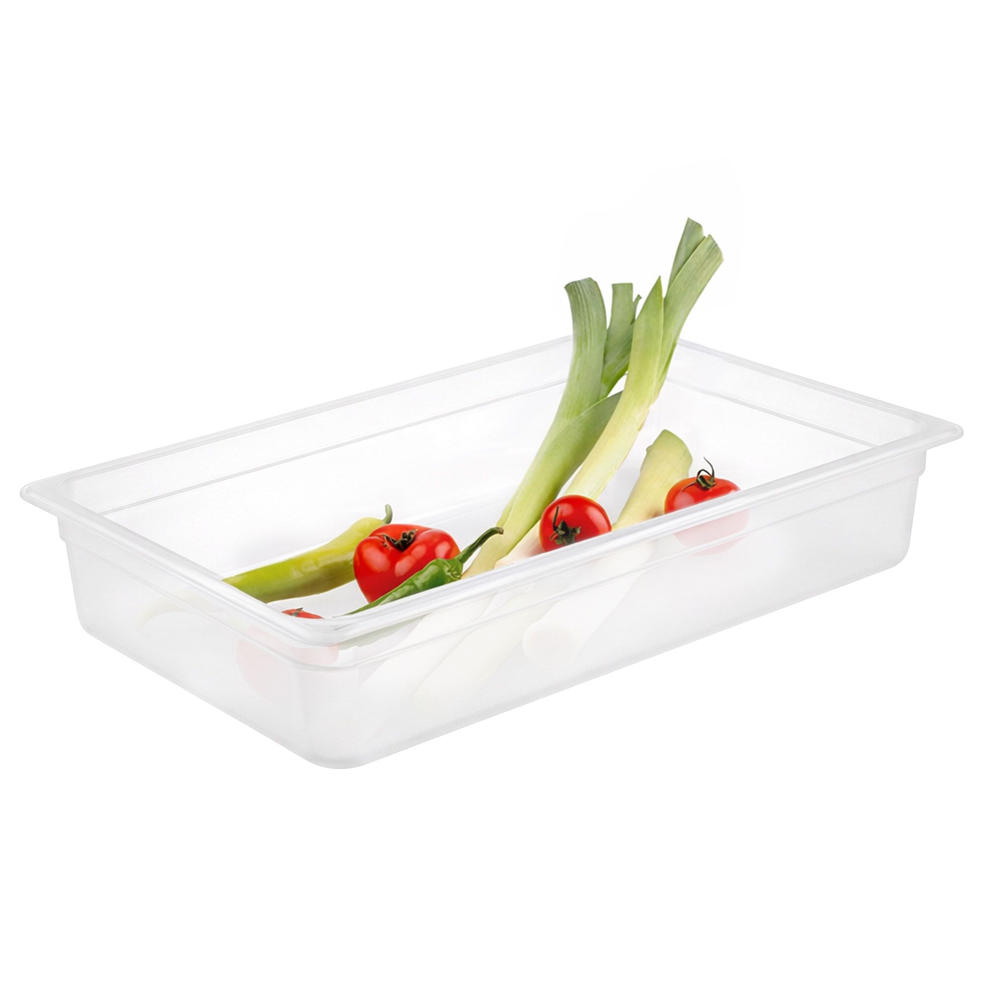 (6 pièces) Bac en Polypropylène - GN 1/1 - Translucide - 8,5 L - Hauteur : 65 mm