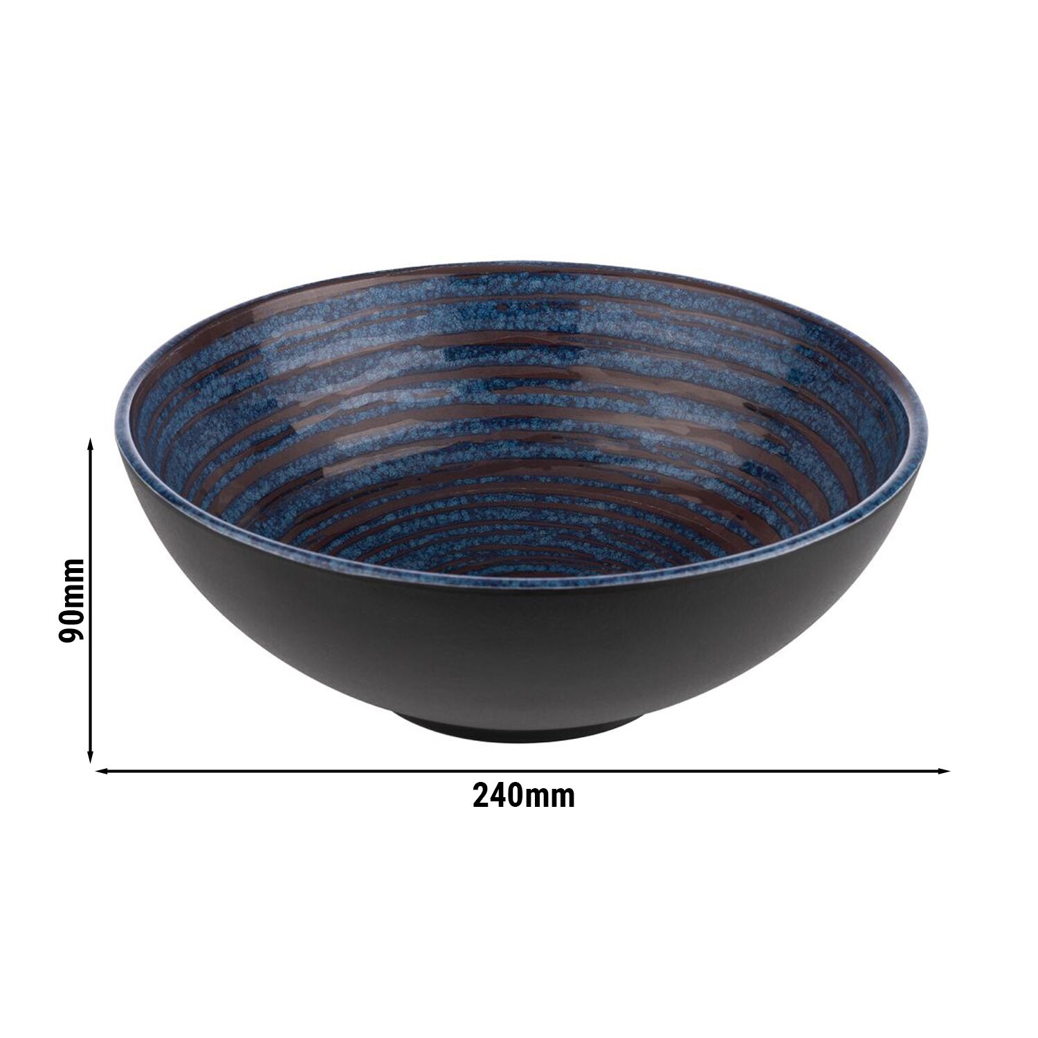 (6 pcs) Coupe - LOOPS - Mélamine - 1,8L - carré - 240x240mm - Profondeur : 90mm - Bleu