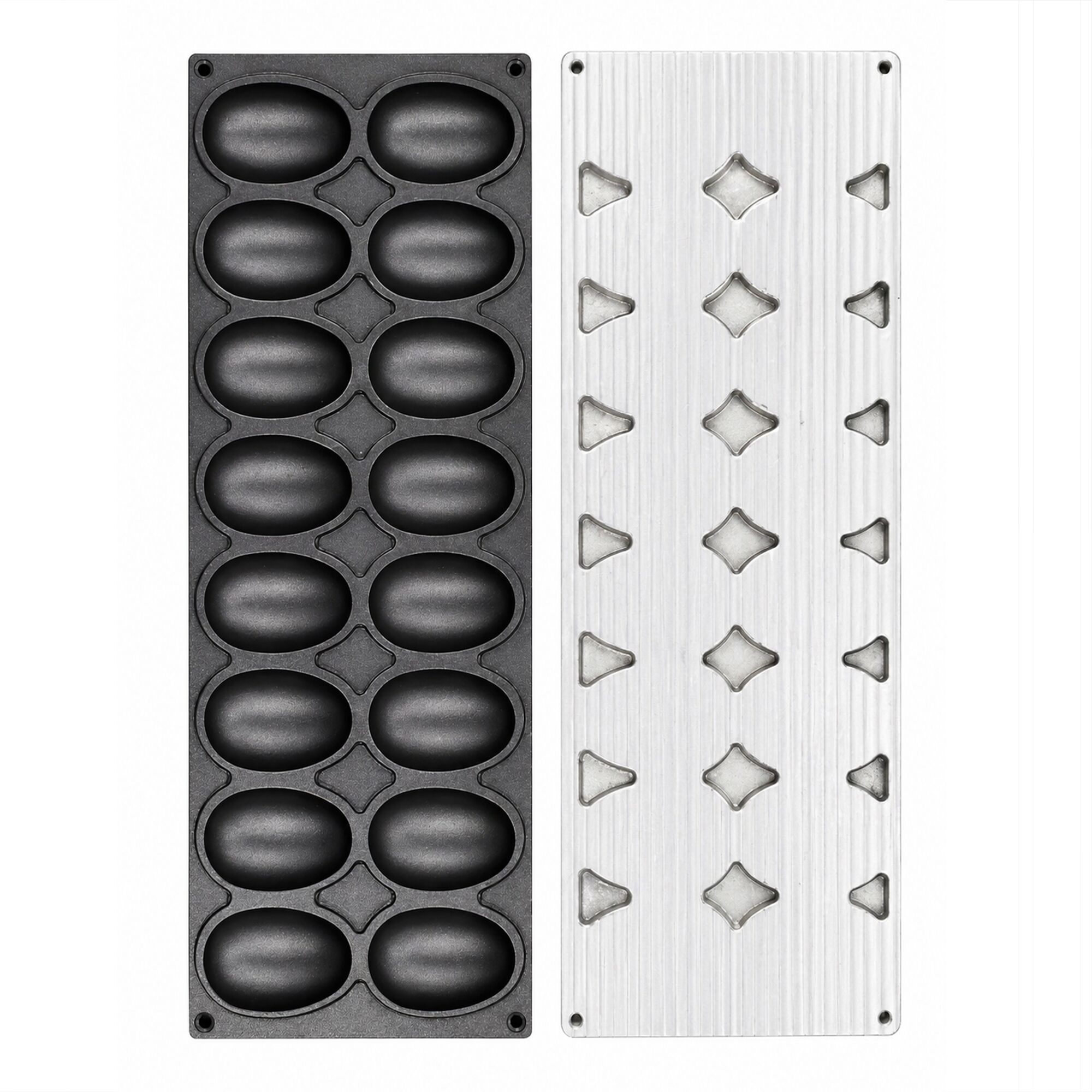 Plaques pour machine à tartelettes TMOPH - Forme : 16x oeuf/ovale