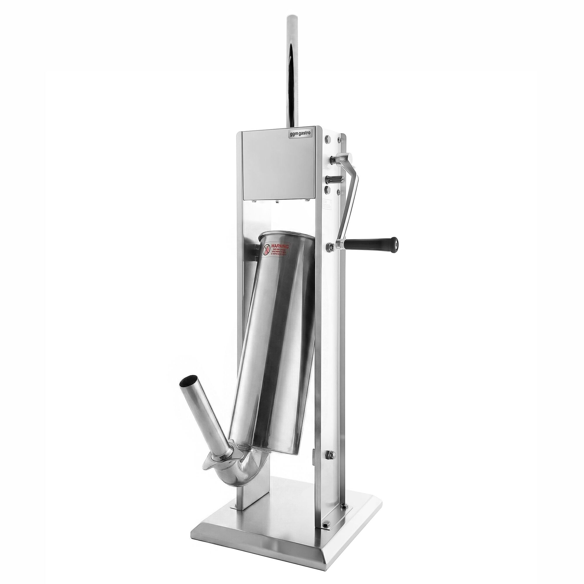 Handmatige worstenvuller - verticaal - met churrosset - 7l - RVS - incl. 4 vulbuizen & 3 churrosvormen