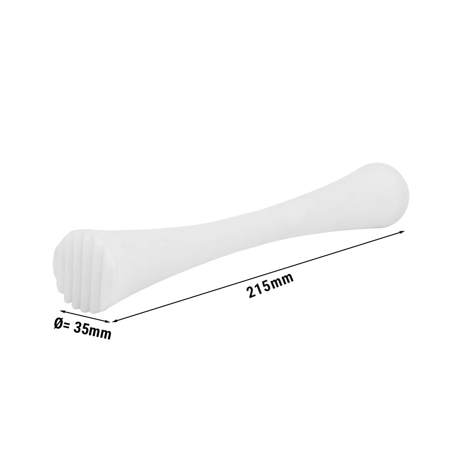 Cocktail Muddler - Plastic - Length: 216mm - White