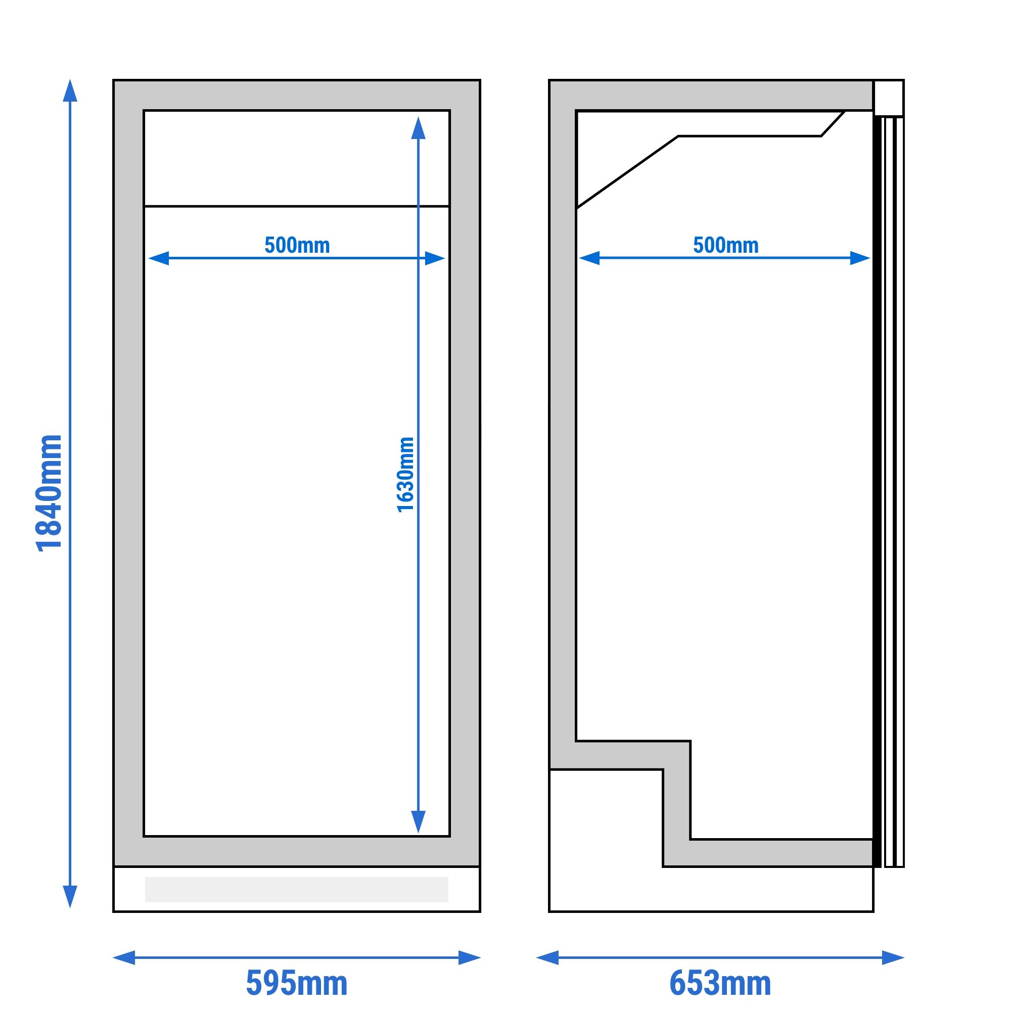 Réfrigérateur de stockage inox ECO – 400 litres – avec 1 porte