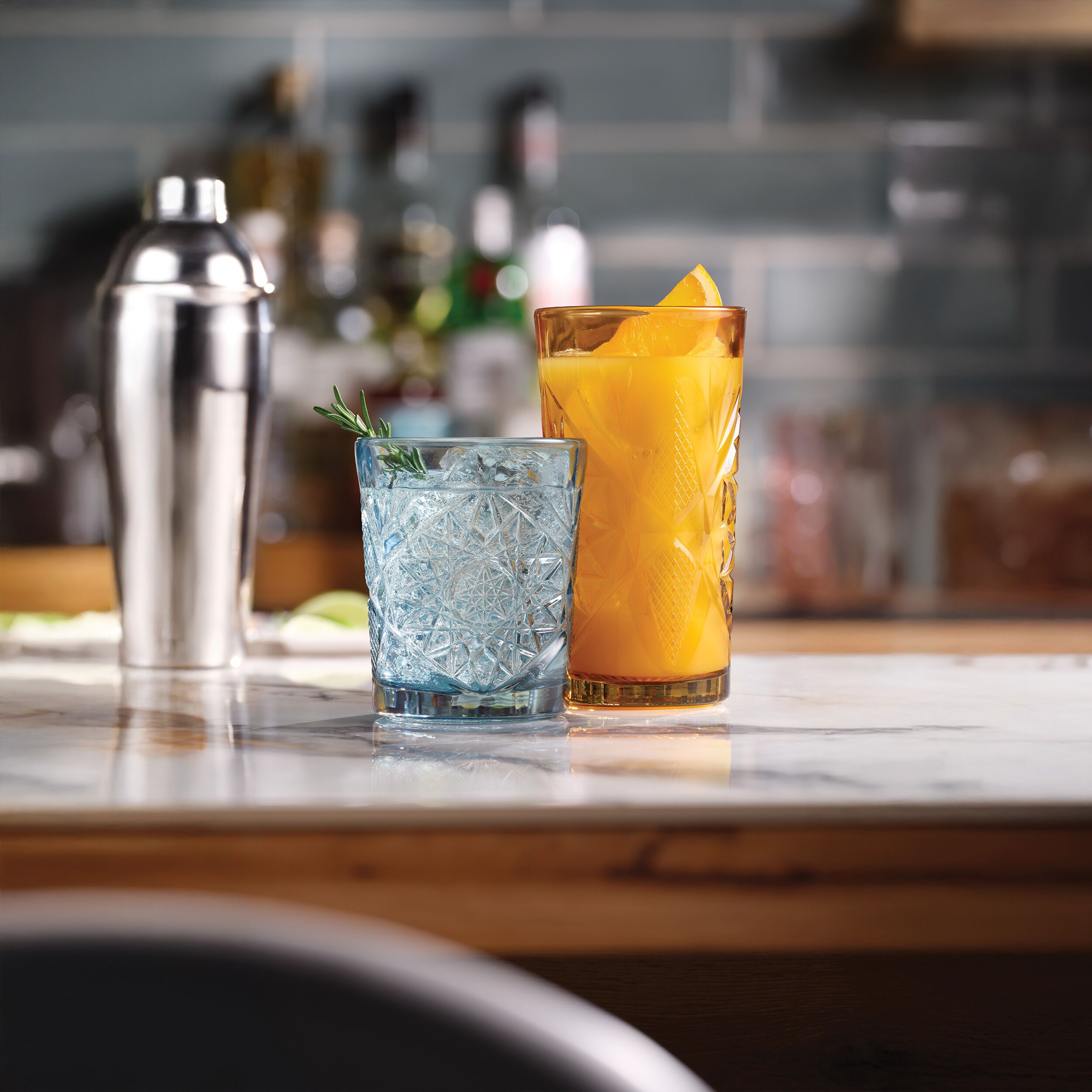 (12 pièces) LIBBEY | HOBSTAR - D.O.F. Sapphire - 355ml - Bleu