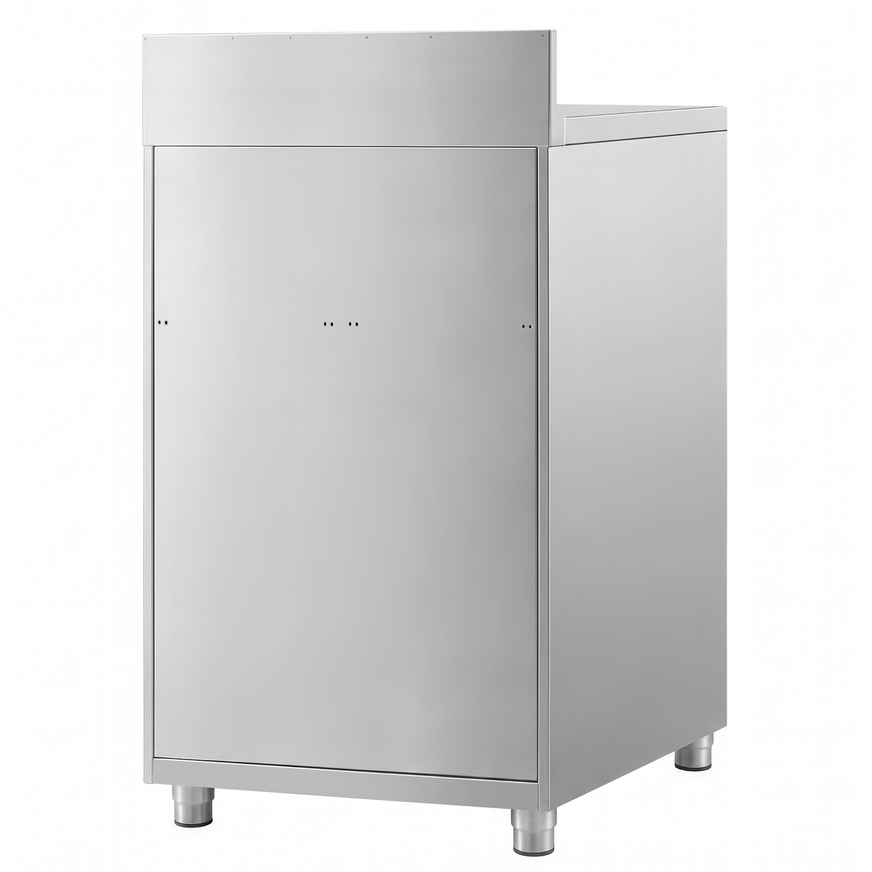 Arbetsskåp – för kaffebryggare – 1000 x 600 mm – med 2 dubbeldörrar, 2 lådor och upphöjd kant