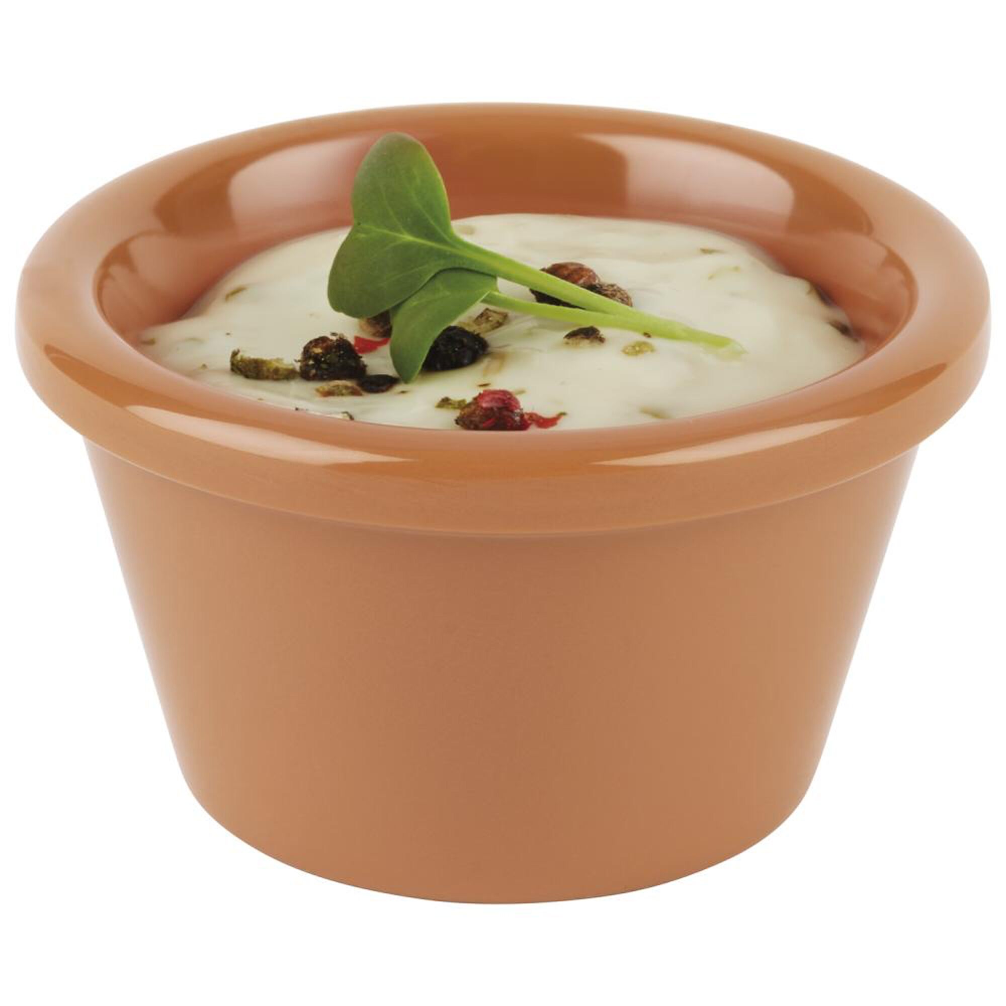 (24 pièces) Coupelles à sauce - CASUAL - Melamine - 40 ml - Ø 60 mm - Terracotta