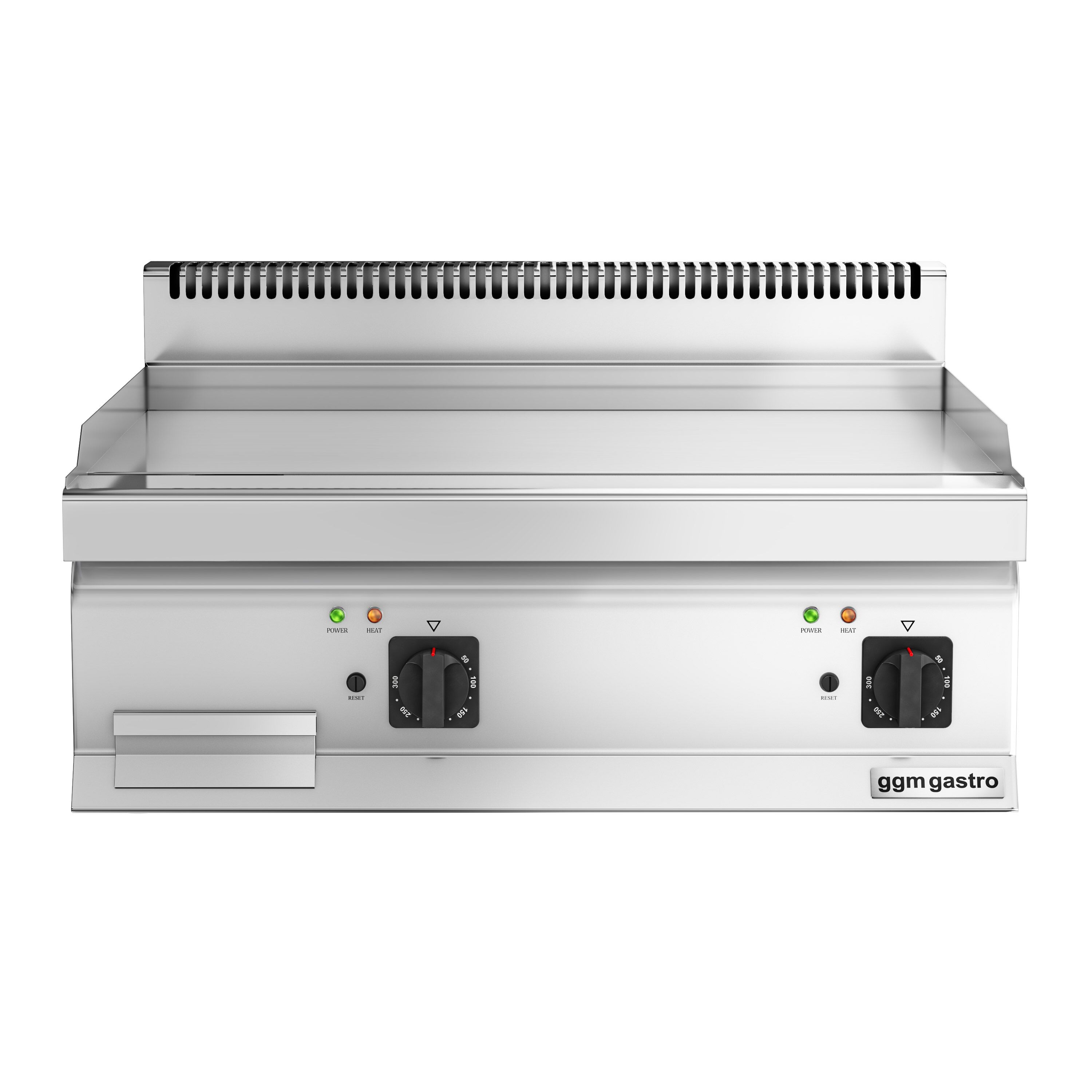 Plaque de cuisson électrique avec revêtement en chrome dur - 8 kW - lisse