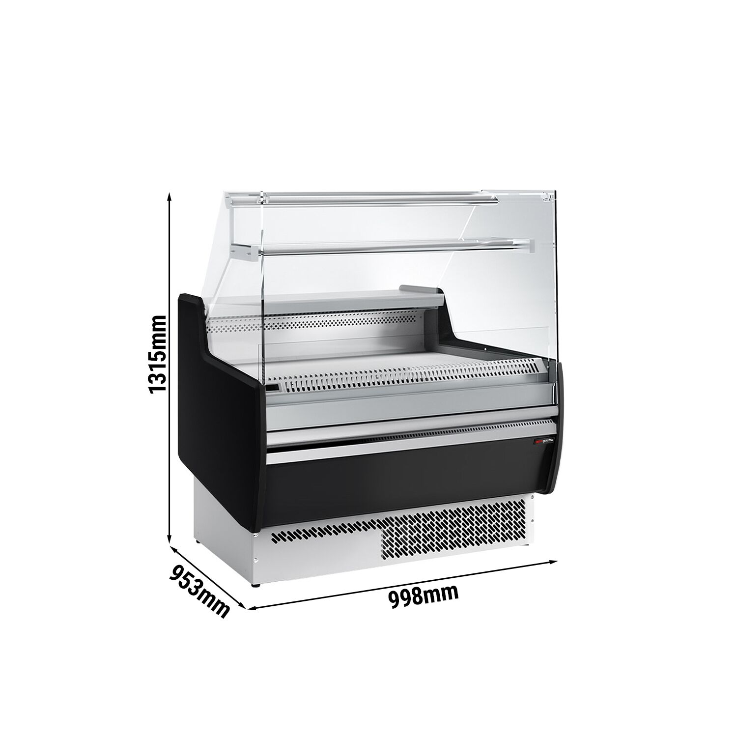 Serve Over Counter - 998x953mm - black front - capacity 110 litres