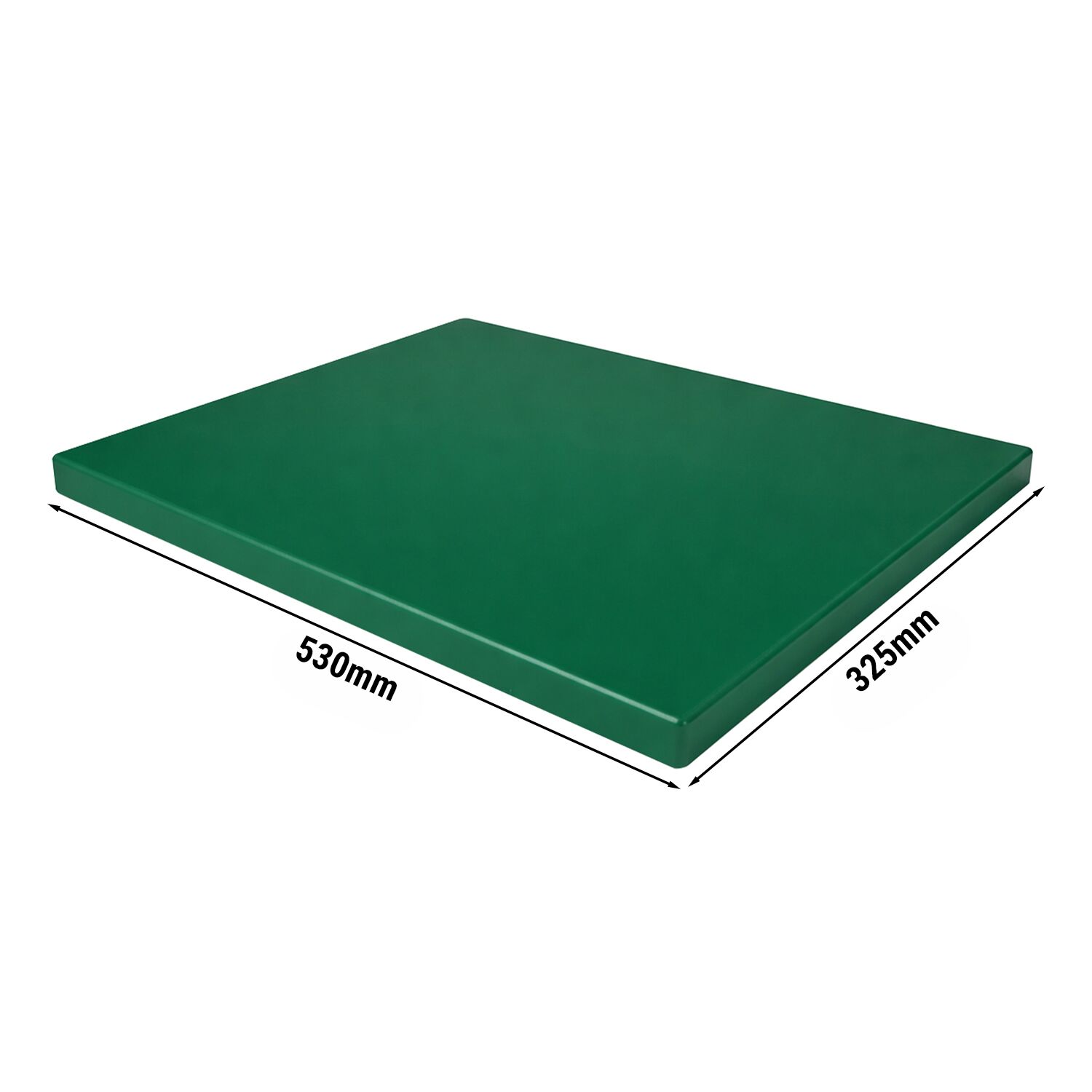 Planche à découper - 325x530mm - Épaisseur: 20mm - Conforme HACCP - Polyéthylène - Vert