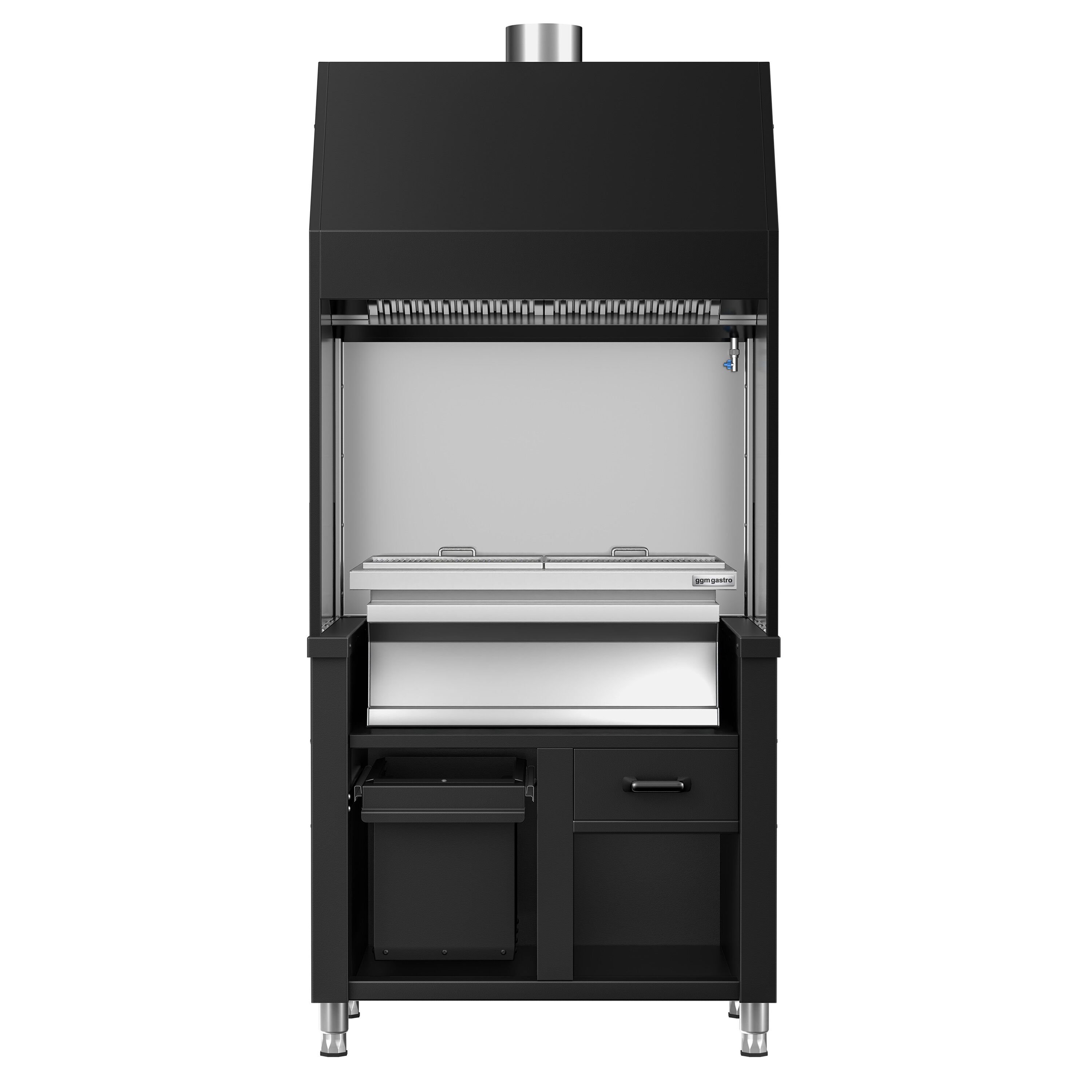 Charcoal Grill - 960mm - 2 grill grates - Black