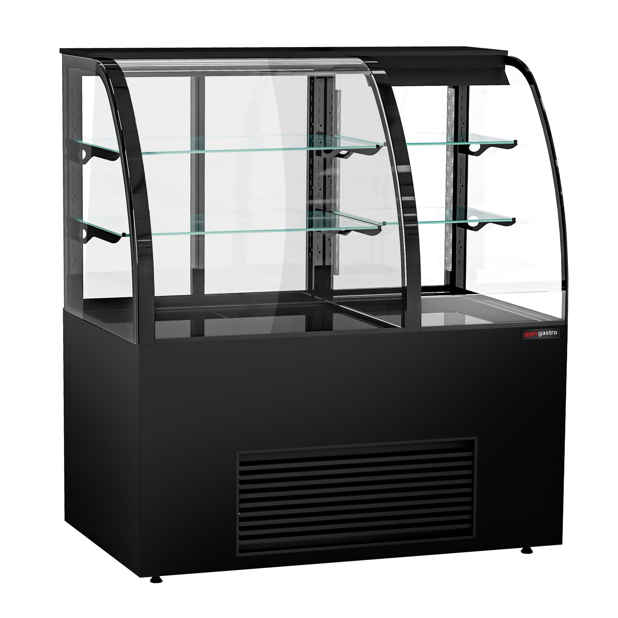 Commercial cake display fridge Self-Service - 1400mm - Double glazing - square - with 2 glass shelves