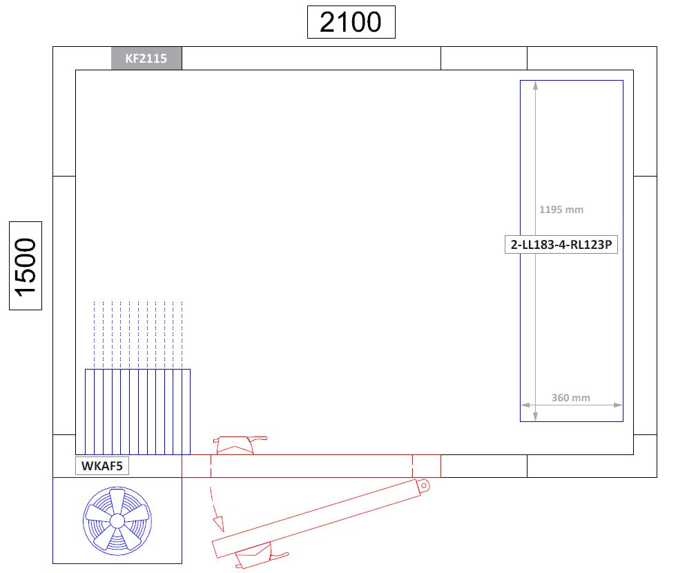 Étagère de base en aluminium - 1195 x 1800 mm - Capacité de charge : 600 kg