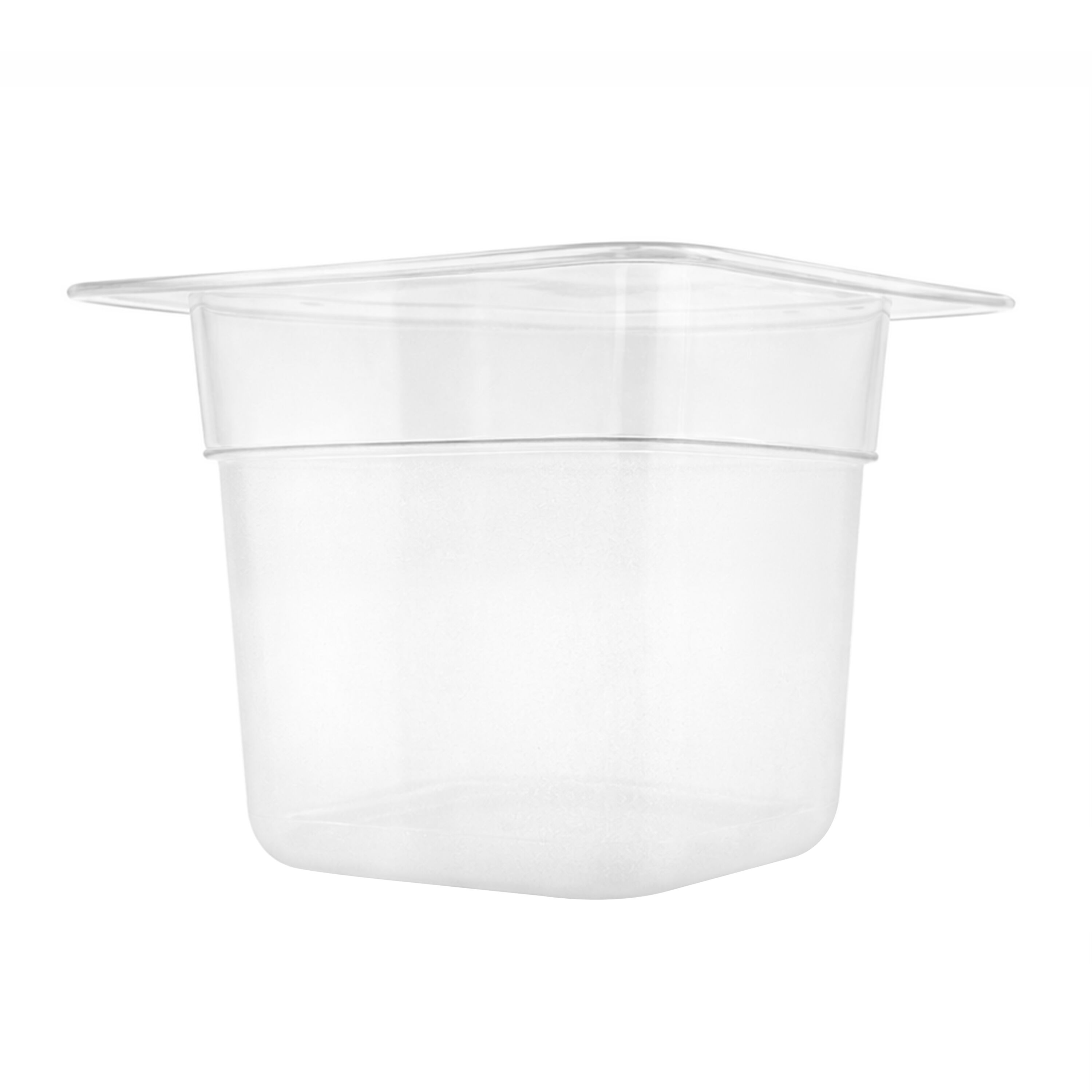 (6 pièces) Bac en Polypropylène - GN 1/6 - Translucide - 1,5 L - Hauteur : 100 mm