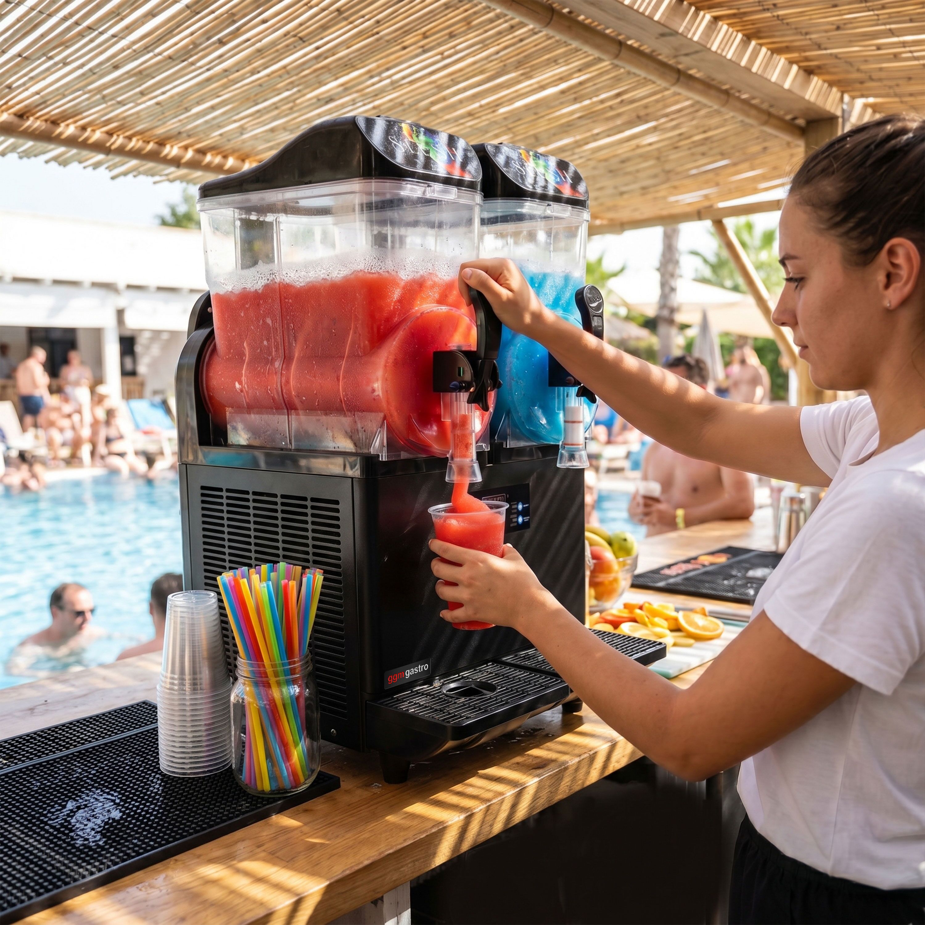 Slush machine – 2 x 12 litres – 850 watts – digital