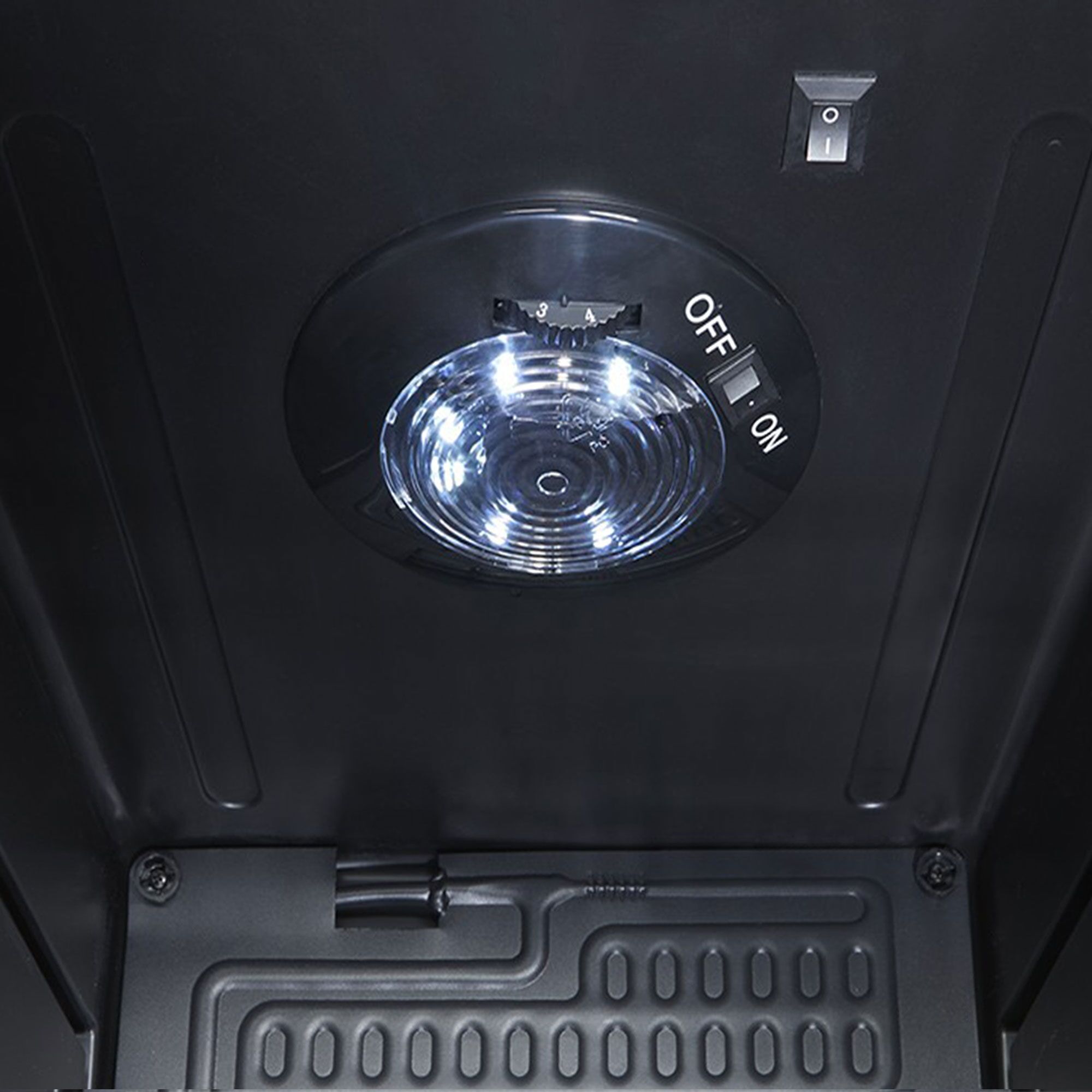 GASTRO-COOL | Réfrigérateur de bar - 360 mm - 88 litres - avec 1 porte à battant en verre - Noir       
