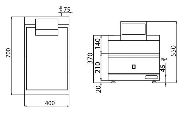 Electric Chip Scuttle - 1.17kW - 1x GN 1/1 - Countertop