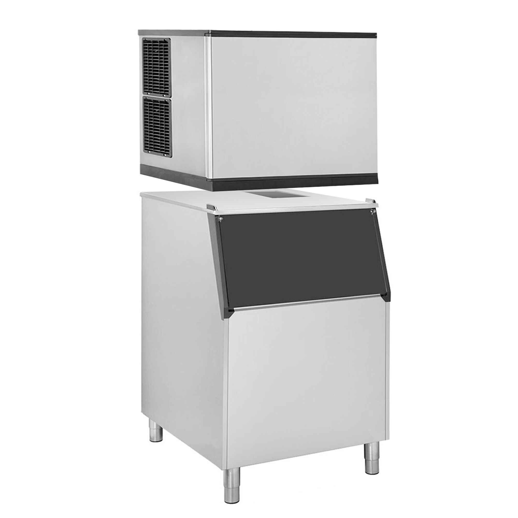 Machine à glaçons - Cubes - 403 kg/24 h - y Bac à glaçons