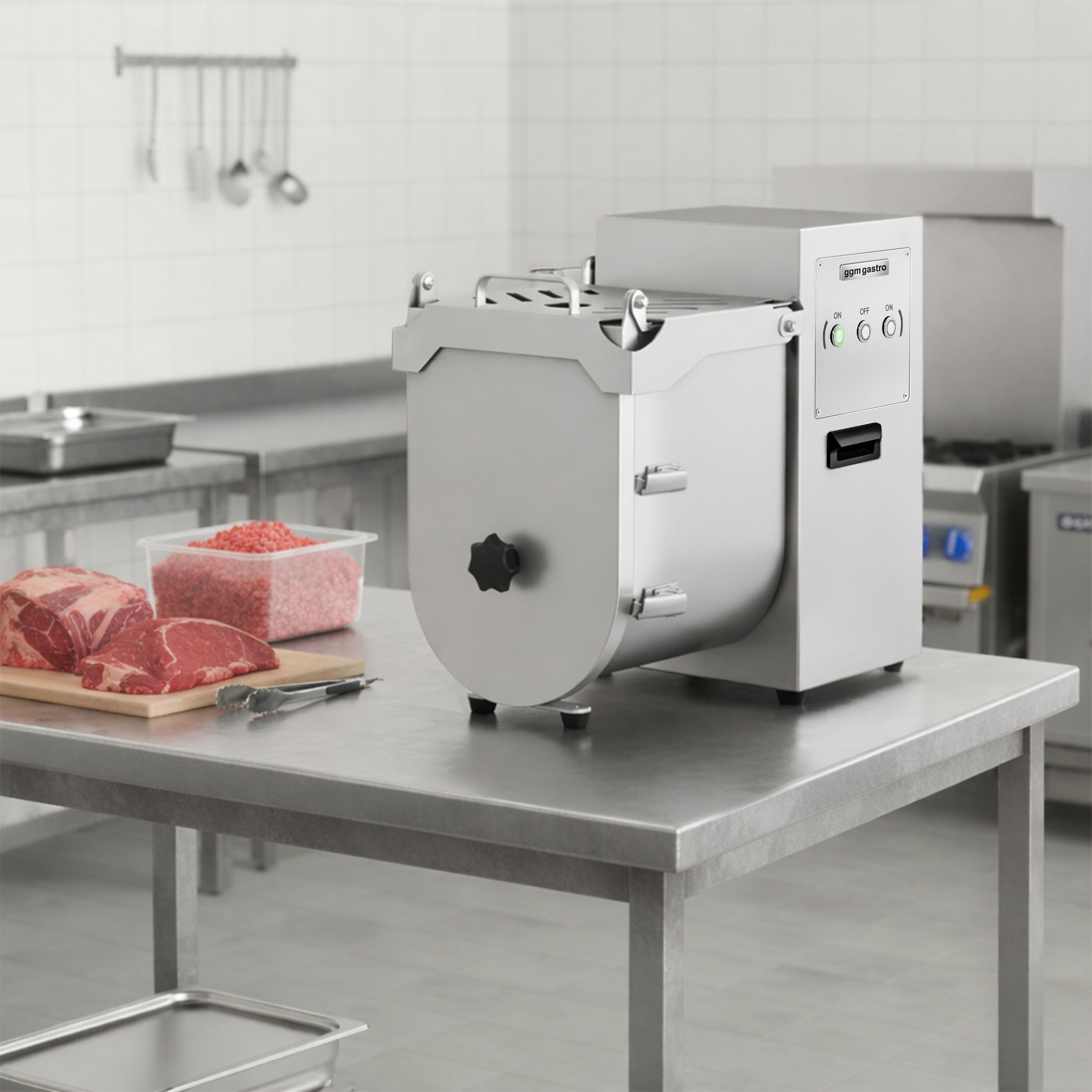 Electric Commercial Meat Mixer - 42L - 30kg - 0.75kW - Forward & Reverse