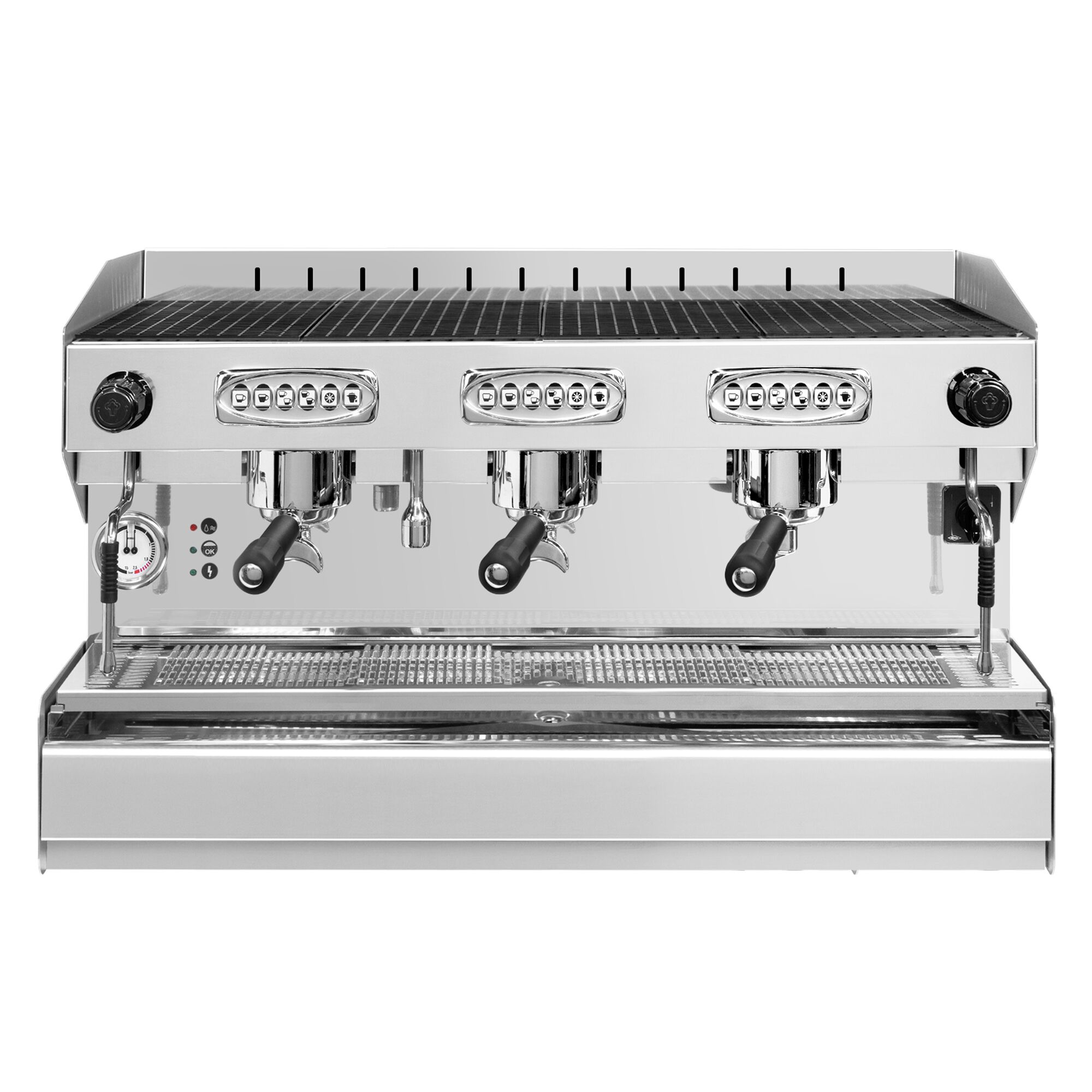 Machine à café porte-filtre « Allegro » – 3 groupes – avec système de préinfusion inclus