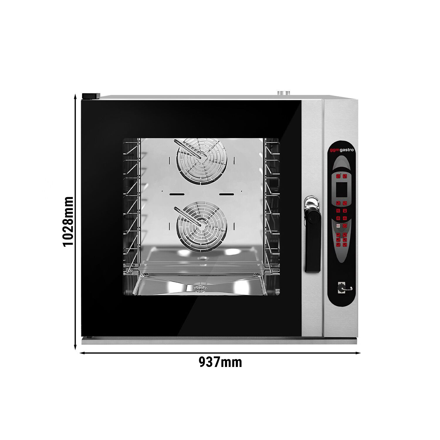 Bakery-Electric Commercial Combi Oven - Digital Controls - 2.4" LCD display - 6x EN 600x400 - incl. Automatic washing system, Wi‑Fi & USB