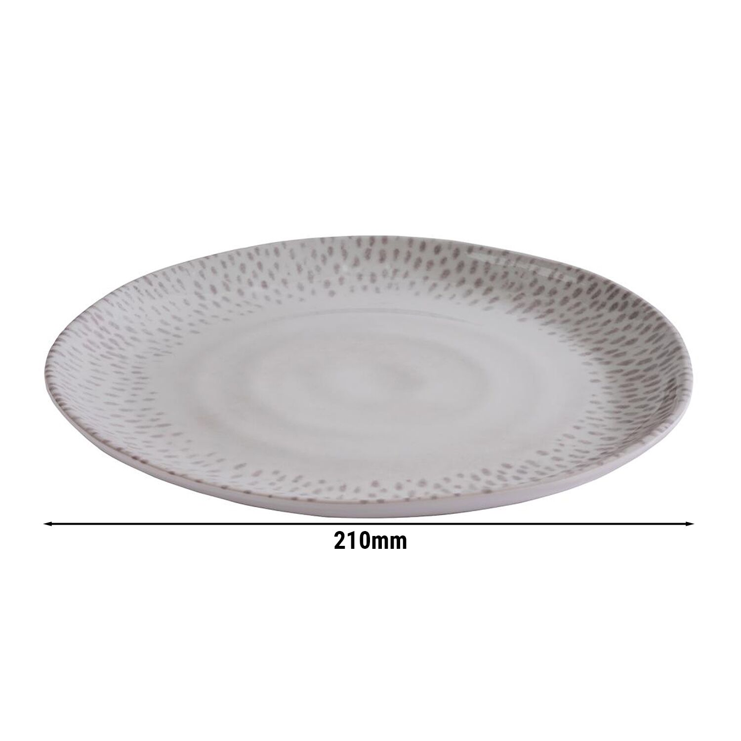 (6 pièces) FOOTMARK - Assiette - Mélamine - Ø 210 mm