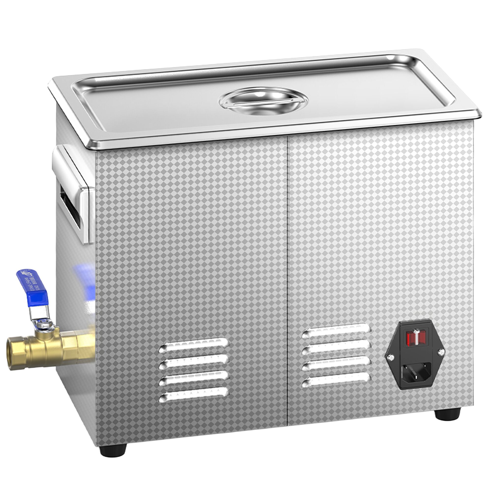Nettoyeur à Ultrasons - 6,5 Litres - 180 Watt Puissance Ultrasonique - avec Robinet de Vidange