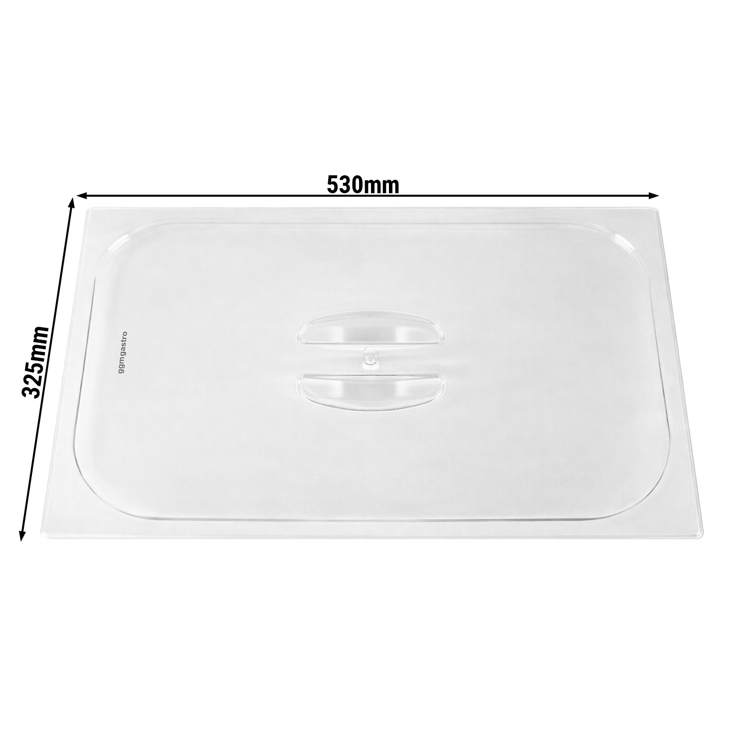 (6 pièces) Couvercle en Polycarbonate - GN 1/1 - Transparent - 530 x 325 x 27 mm