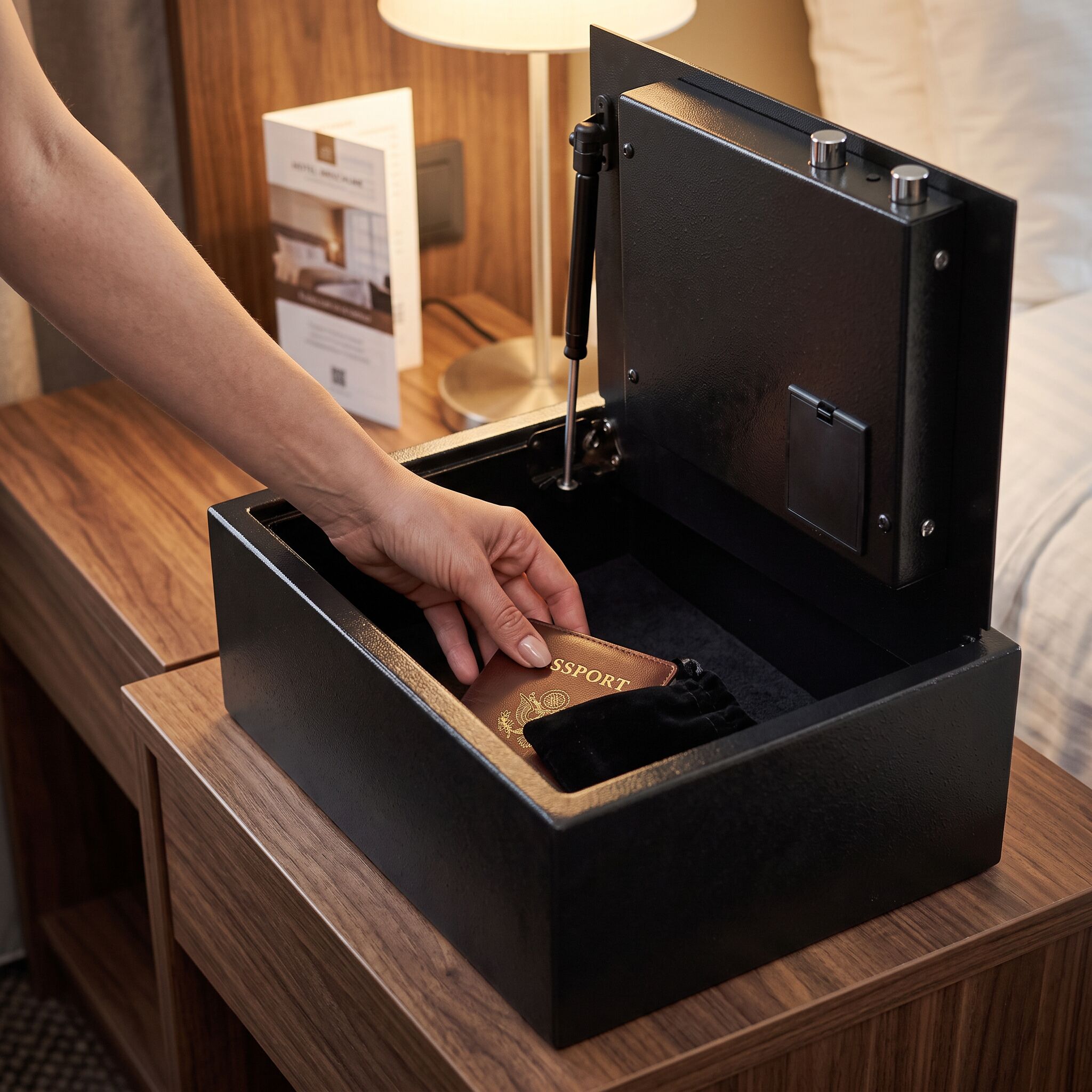 Coffre-fort électronique de chambre – avec écran LED – 4 modes d'ouverture