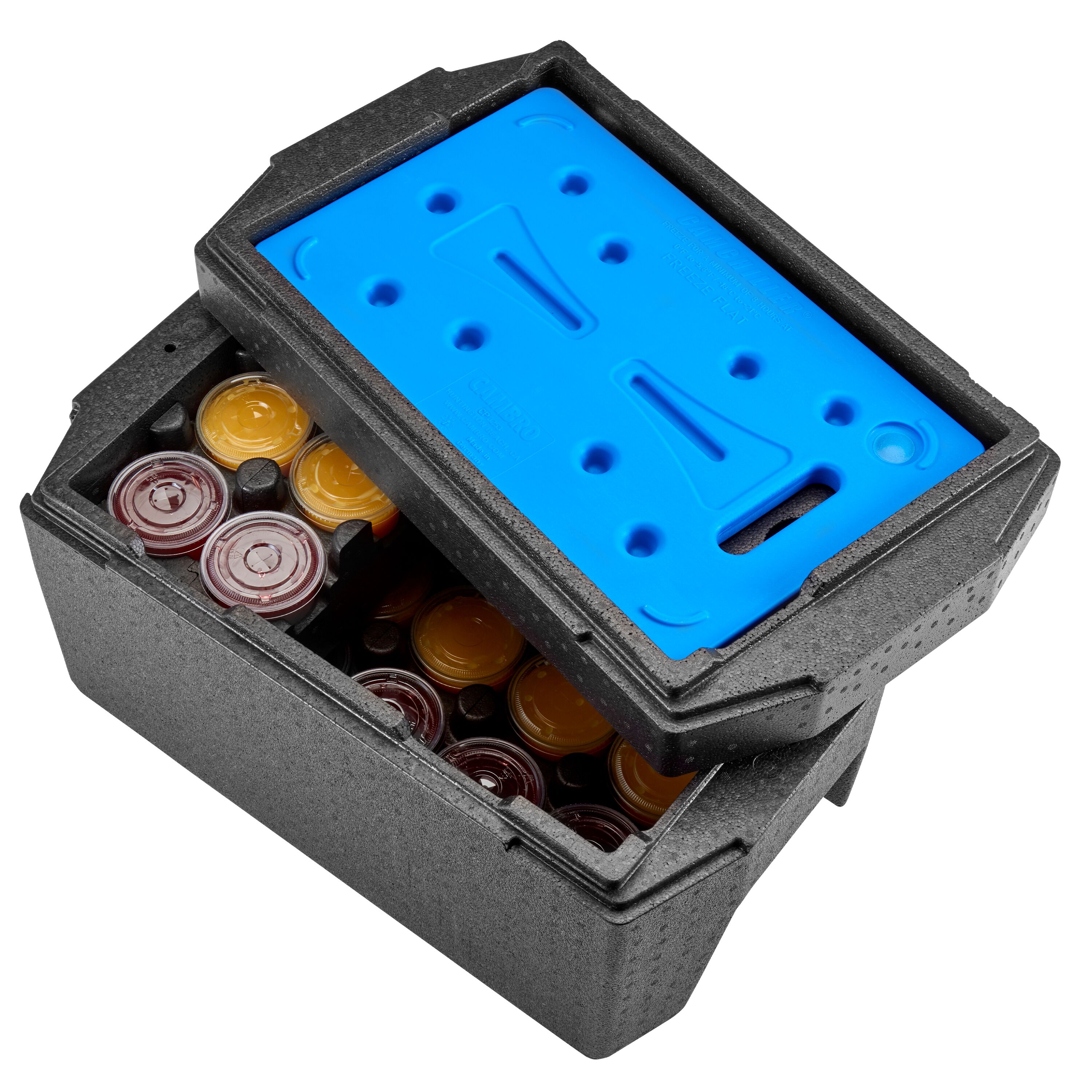 (1 piece) CAMBRO | Cam GoBox® Chiller Insert – 680×400×87 mm – Black – For EPP180LH