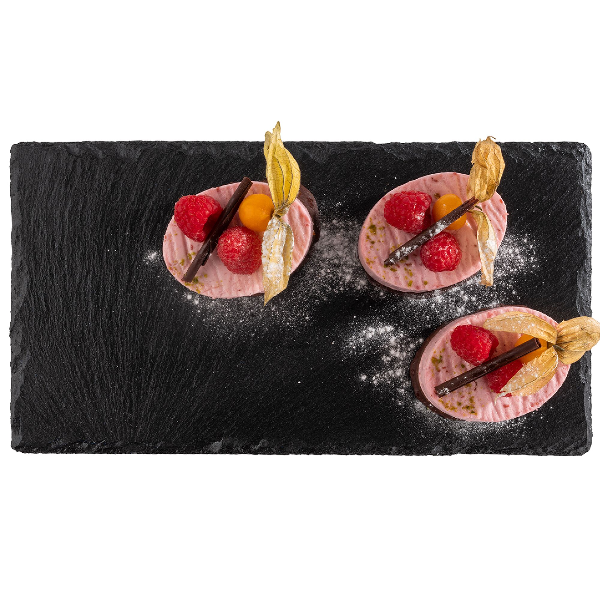 (6 pcs) Plateau en ardoise naturelle - GN 1/3 - 325x176mm