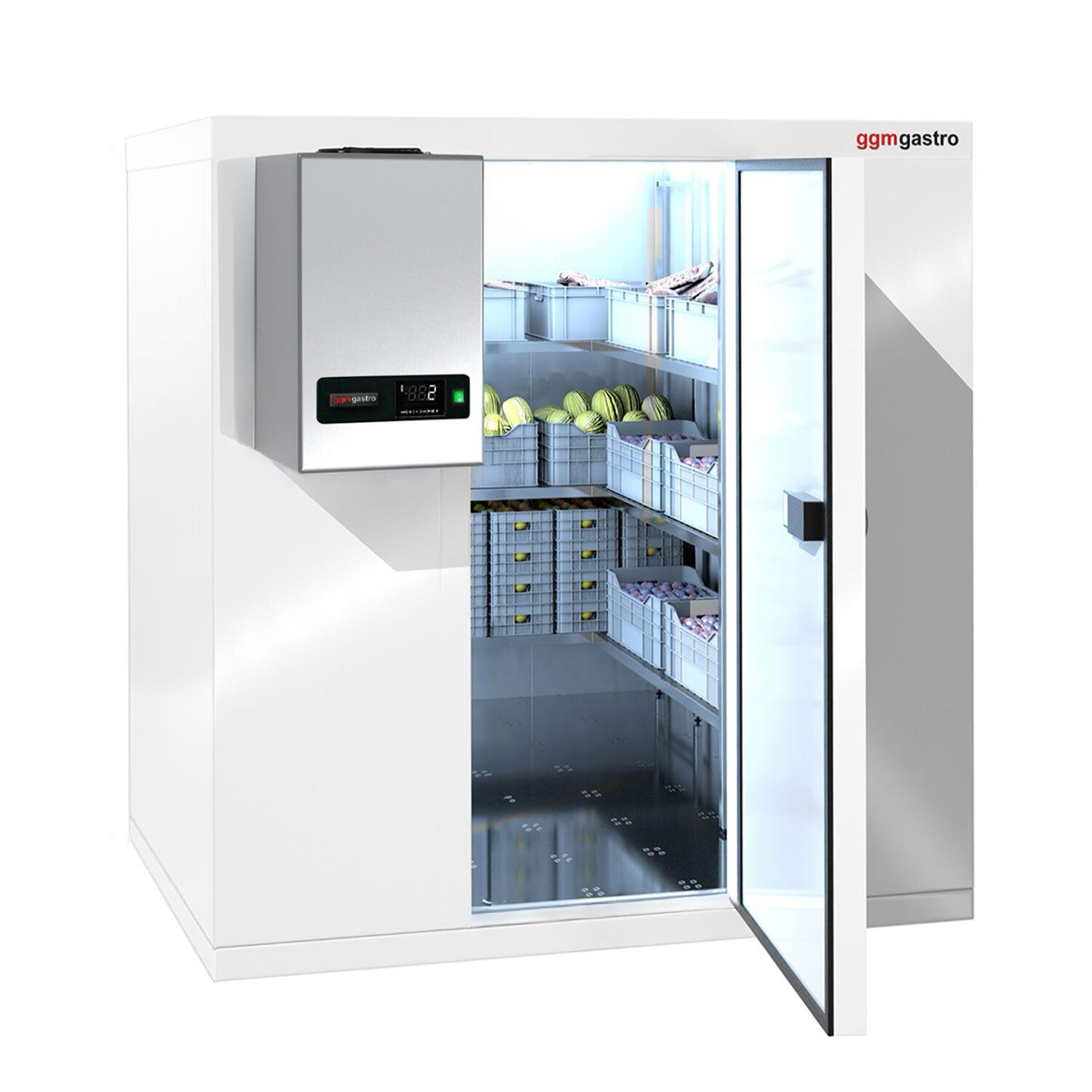 Chambre froide - 1200 x 2100 mm - 3,7 m³ - groupe frigorifique inclus