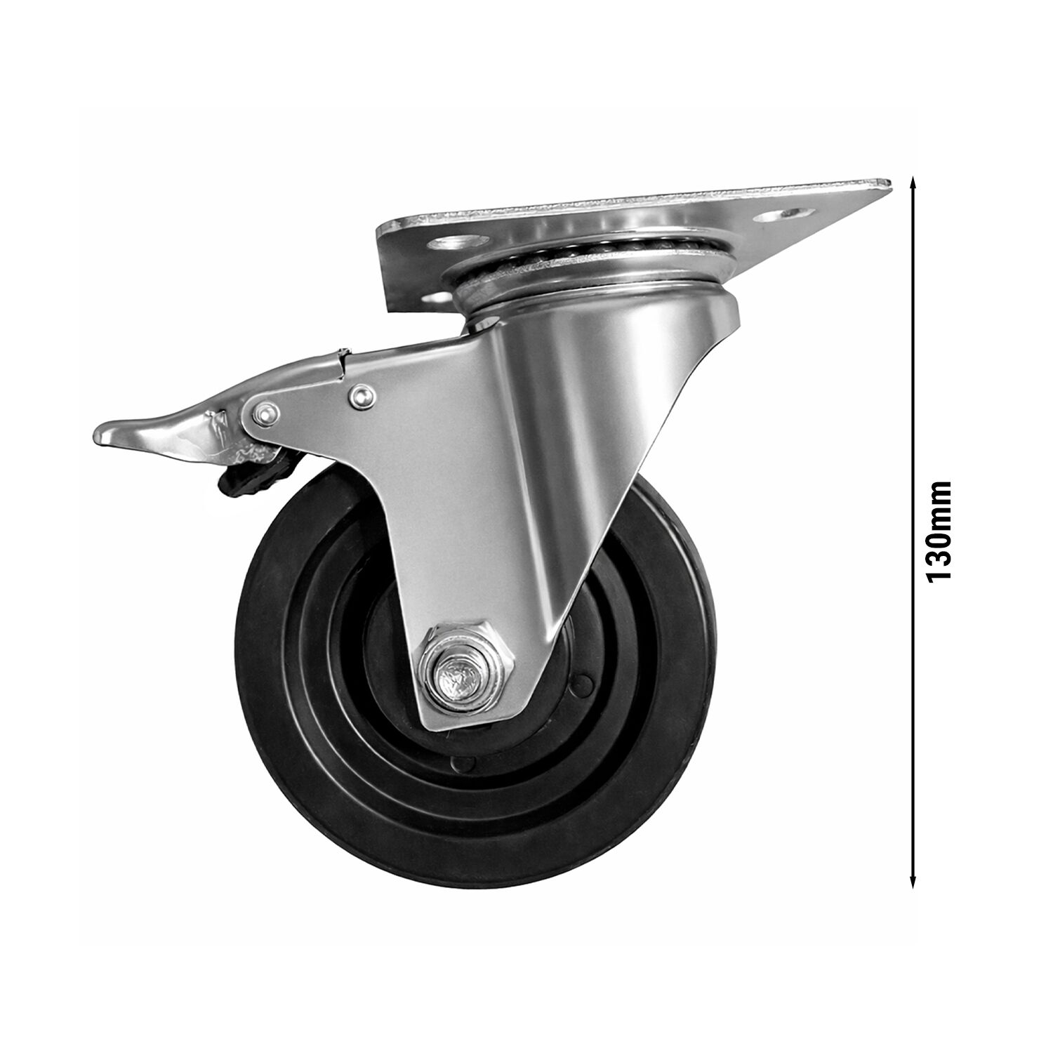 Roulettes pour support - 100x130x130mm - avec 2 freins - compatible avec UGP434, UGP634, UGNP934, UGPOP434ED, UGPOP634ED & UGPOP934ED
