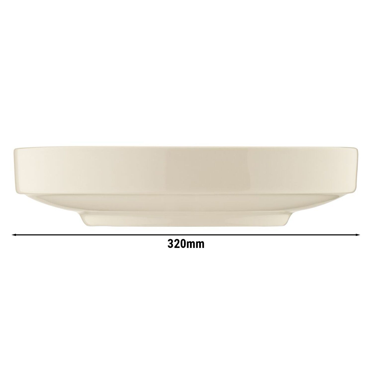 (12 pièces) CHEF TASTE OF - Assiette / plat - ovale - Longueur : 320 mm - Crème