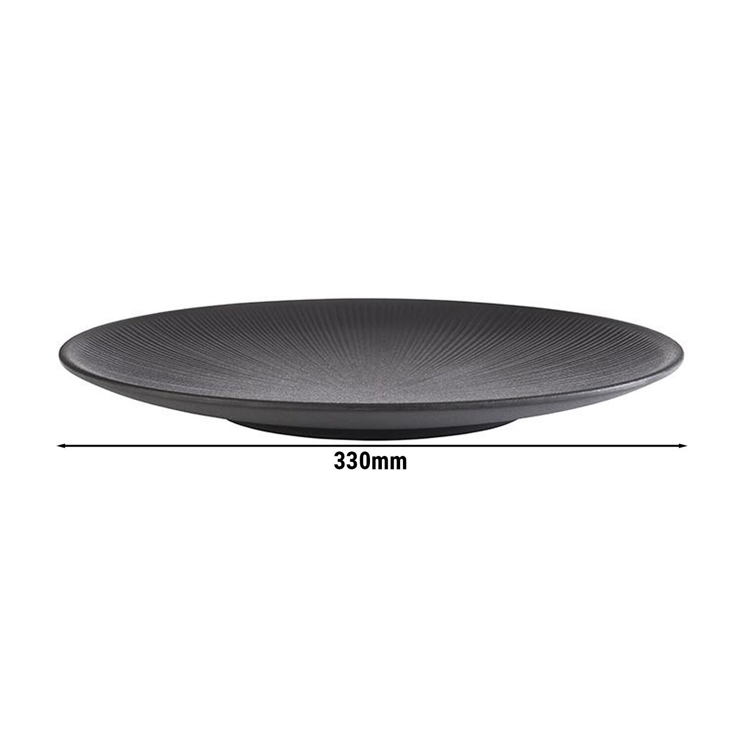 (6 pièces) NERO - Assiette - Mélamine - Ø 330 mm