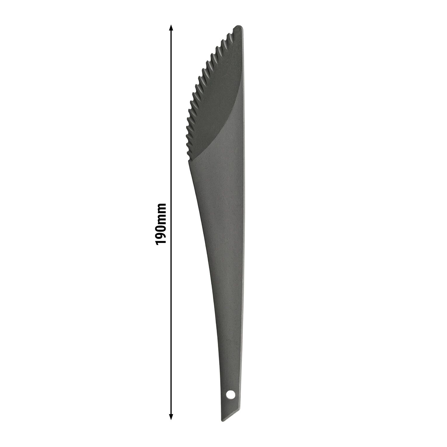 (200 pcs) Couteau réutilisable - 190mm - Gris