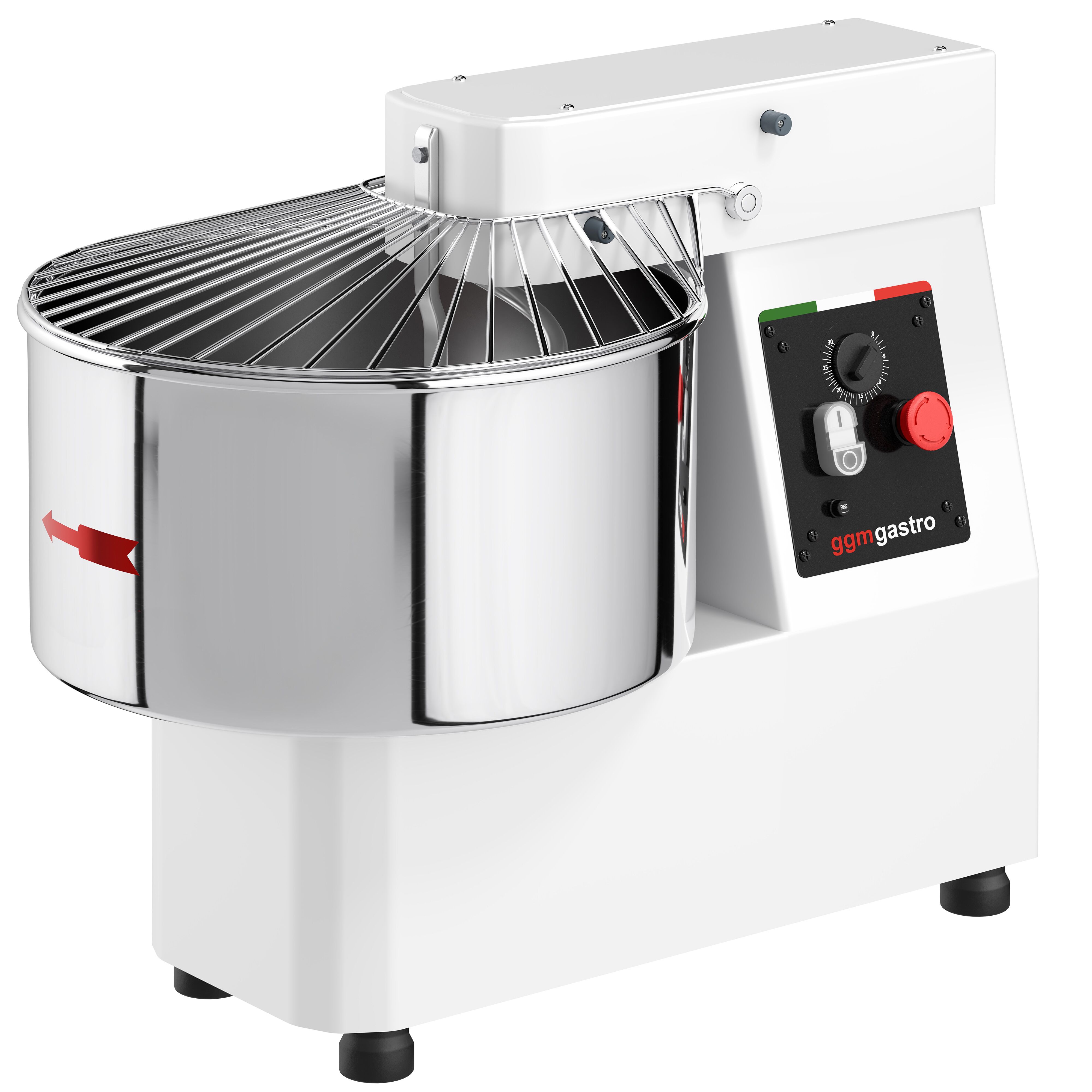 Pétrin à Pâte / Pétrin à spirale - 53 Litres / 44 kg - avec Cuve Fixe - Fonction Minuterie