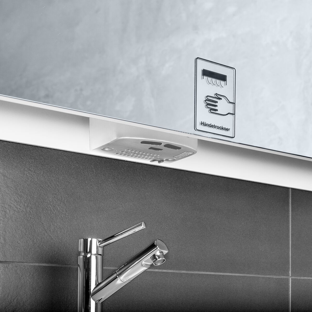 (2 pièces) AIR-WOLF | Sèche-mains avec capteur infrarouge – inox blanc