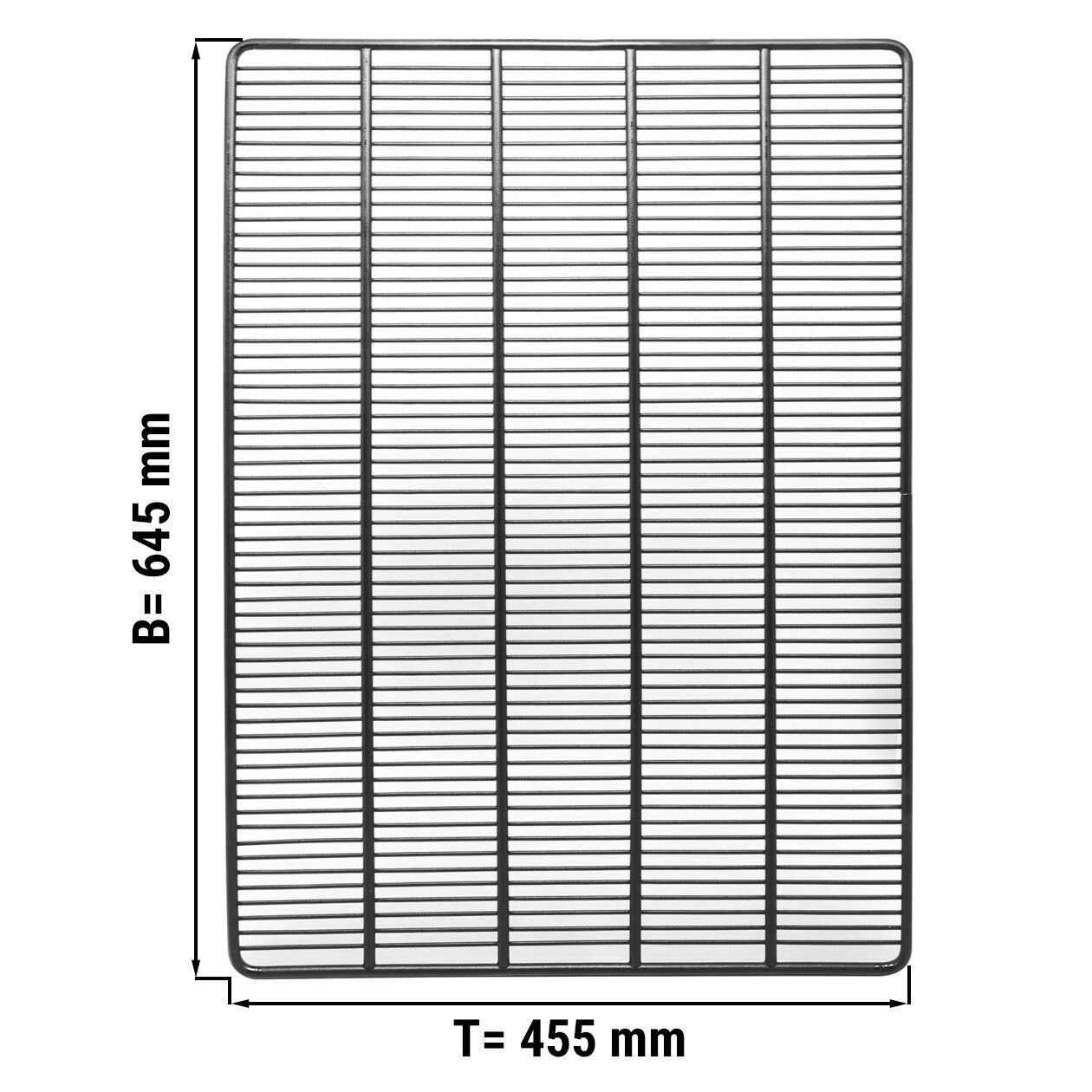 Italhűtőhöz való teherpolc - fekete - 645x455 mm