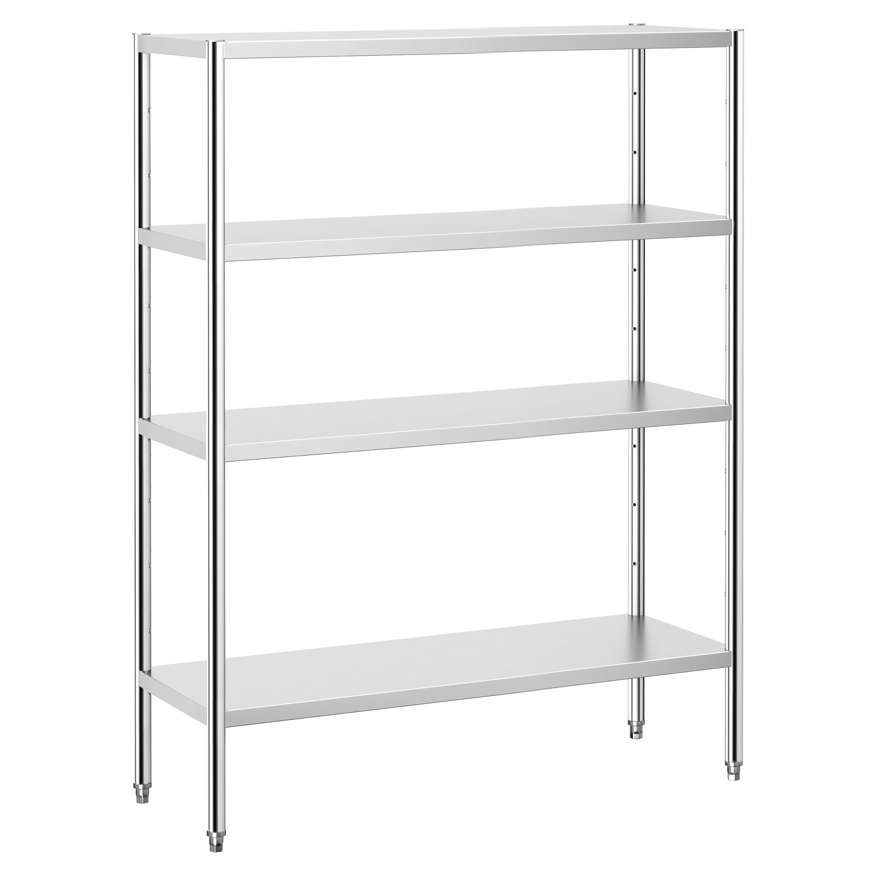 Étagère en inox PREMIUM - 1400 x 490 mm - avec 4 étagères (réglables)