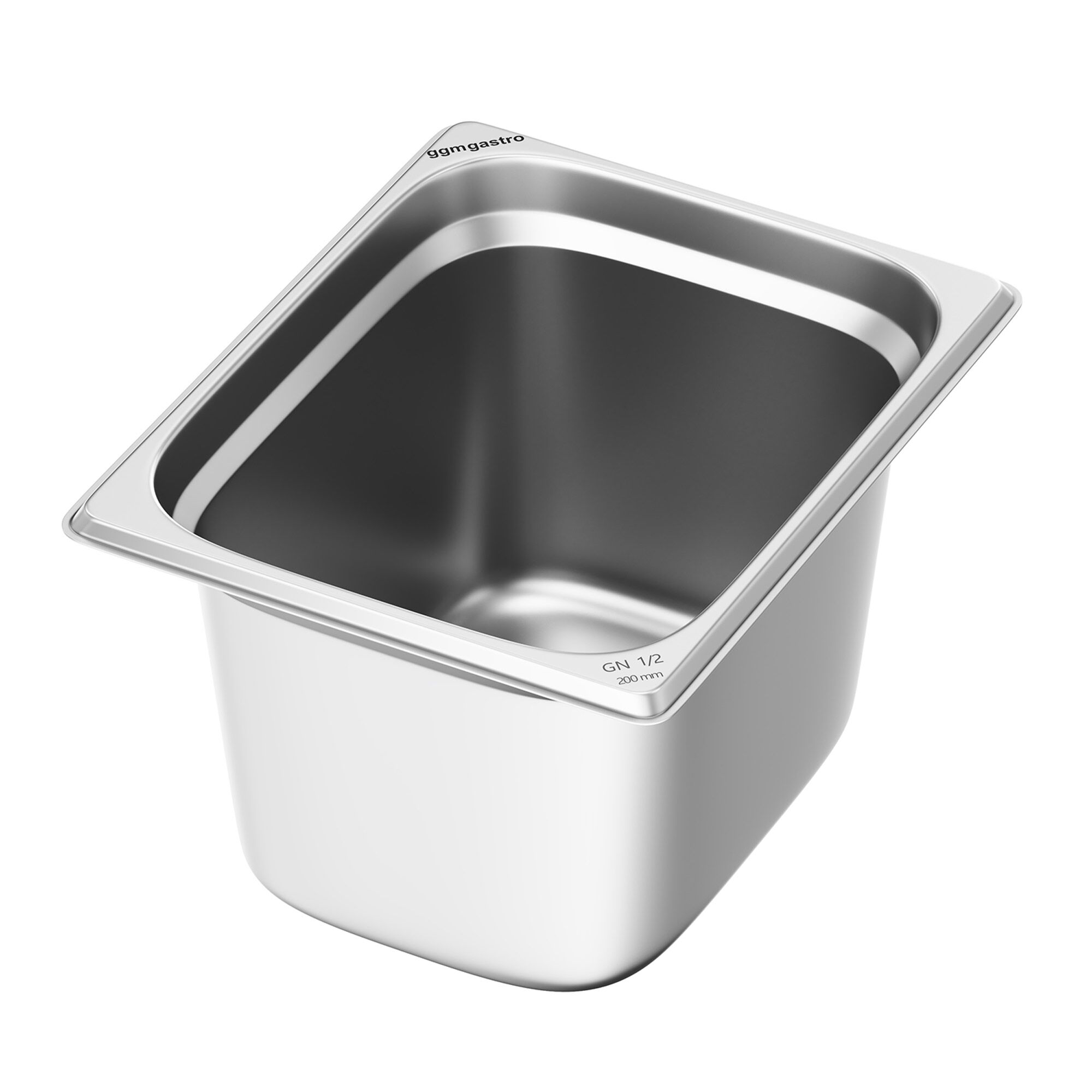 (6 pièces) Bac GN 1/2 en inox - Hauteur : 200 mm