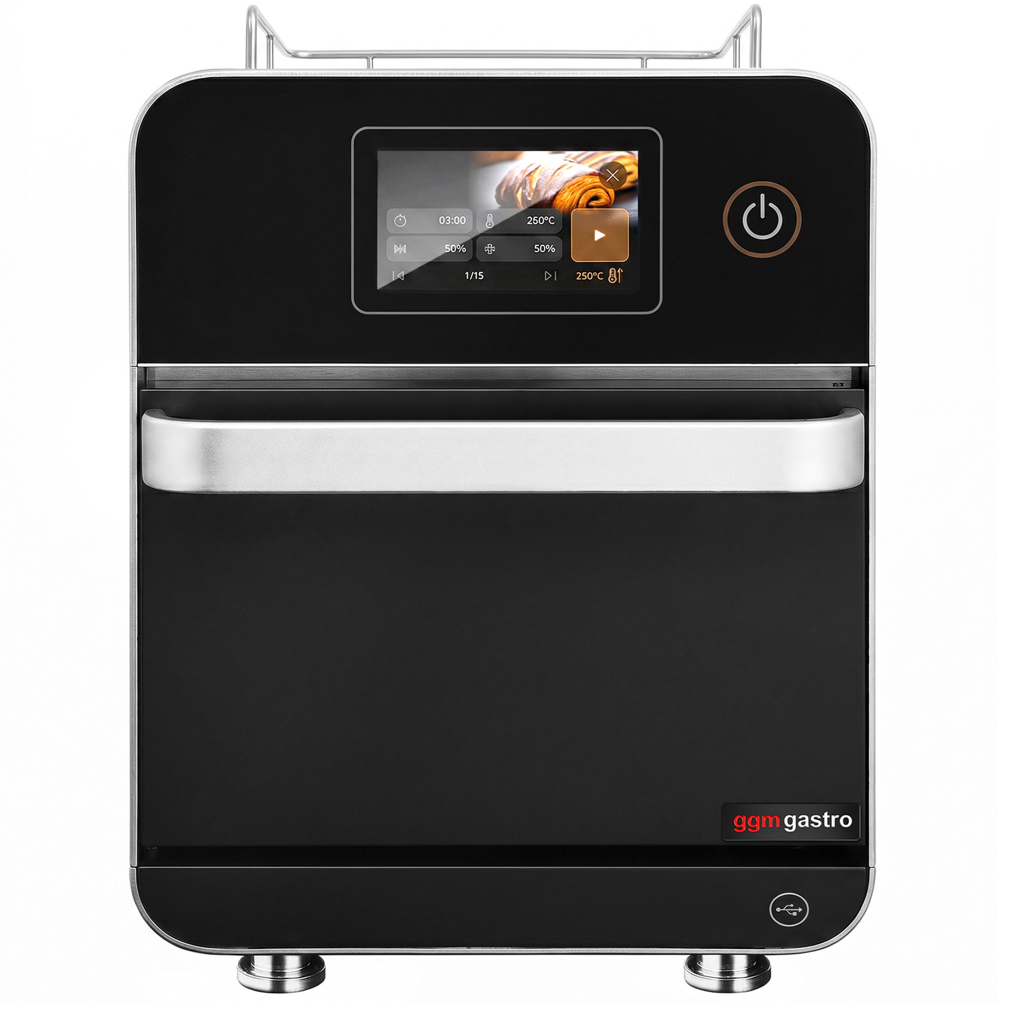 Speedofen - 3,5 kW - Schwarz - mit Heißluft & Mikrowellenfunktion - 18 Liter - 7-Zoll-Touchscreen