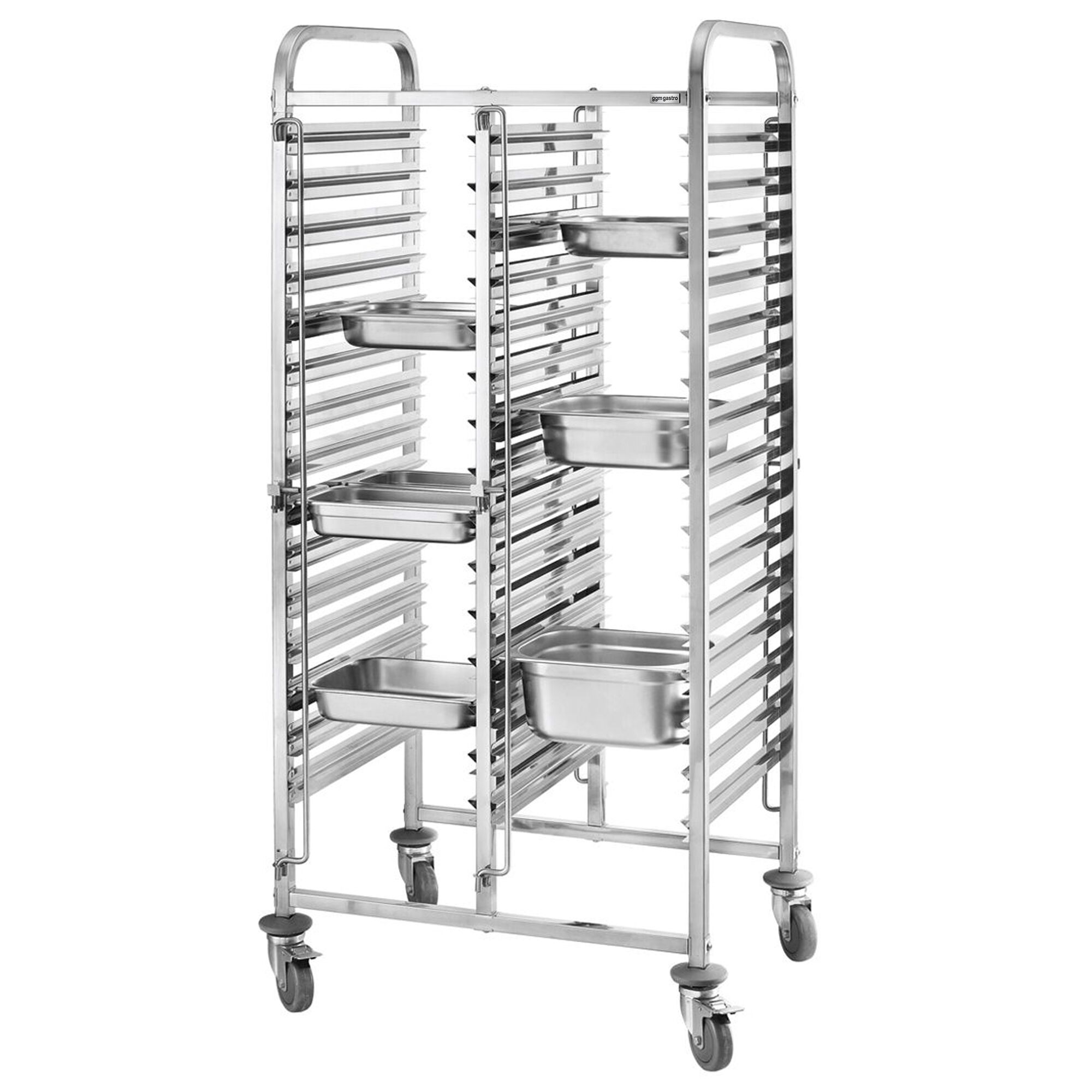 Chariot à plateaux – double – pour 32 plateaux GN 1/1