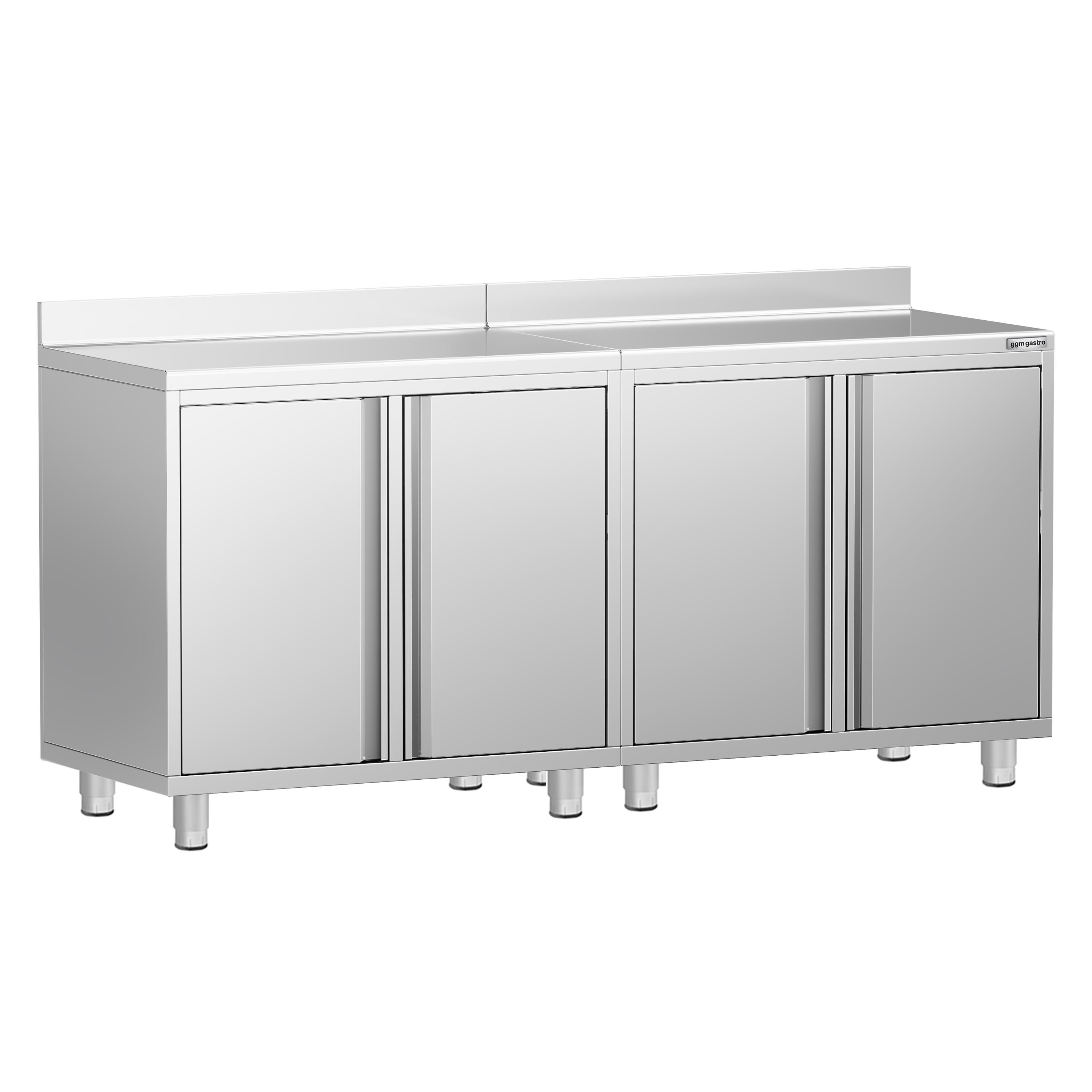 Armoire de travail PREMIUM pour machine à café filtre - 2000x600mm - avec dosseret - 4 portes battantes