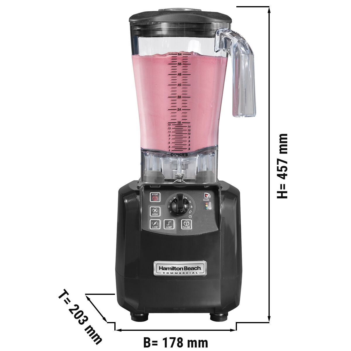 HAMILTON BEACH | Commercial Bar Blender HBH650 Tempest 1.8L 880W – Wave Action - 2 speeds & timer