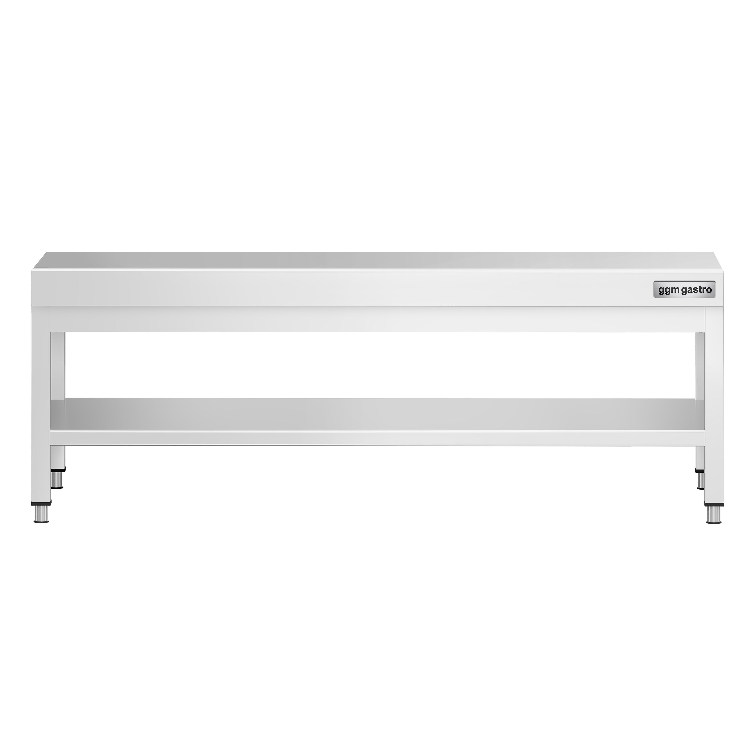 Table de travail en acier inoxydable PREMIUM - 1800x600mm - avec étagère basse