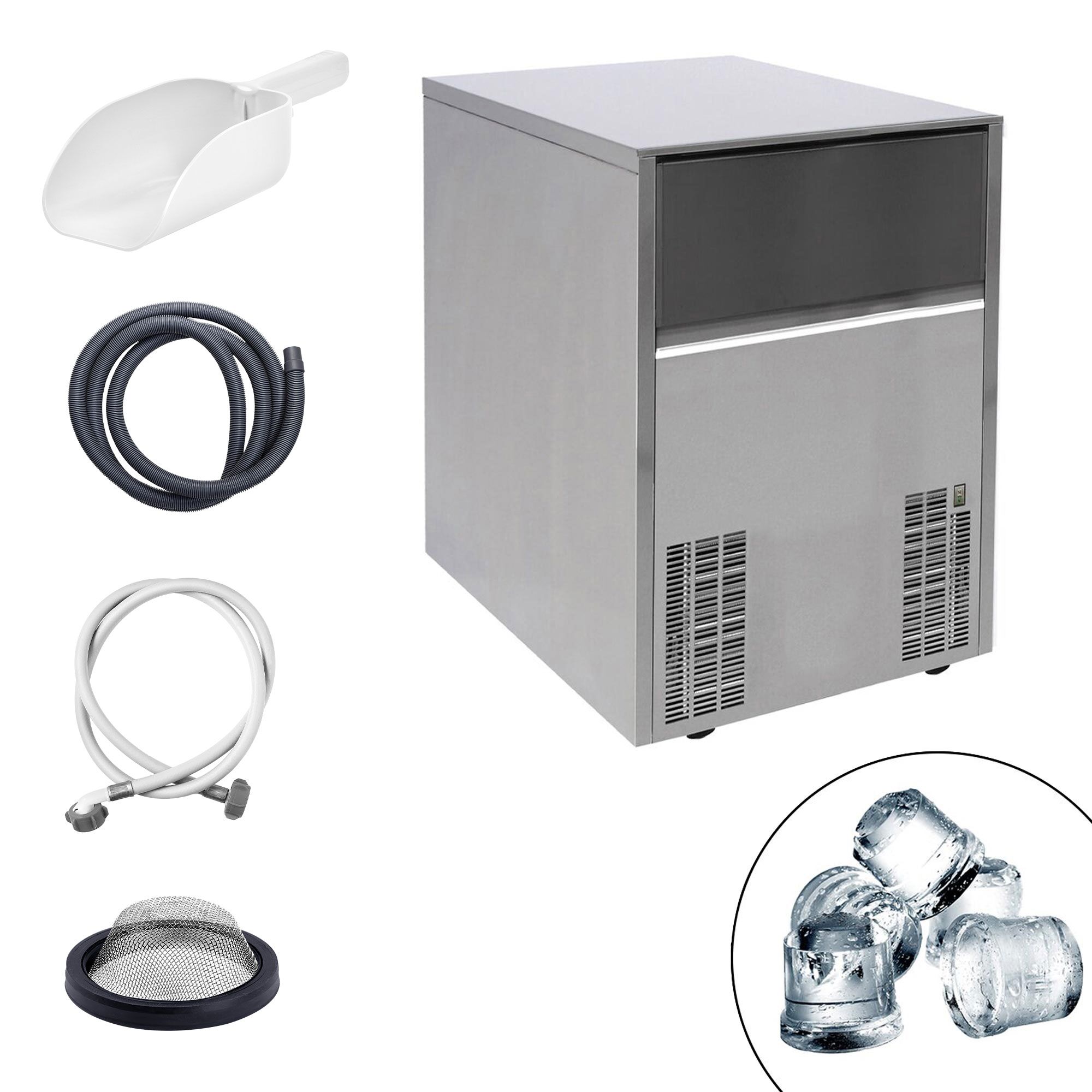 Machine à glaçons - Cylindre - 62 kg/24 h